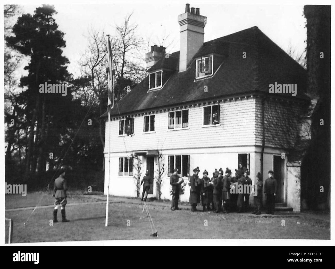 I London Irish Rifles conducono esercitazioni di addestramento nel Sussex durante l'inverno 1939/40 sotto la supervisione dell'esercito britannico. Foto Stock