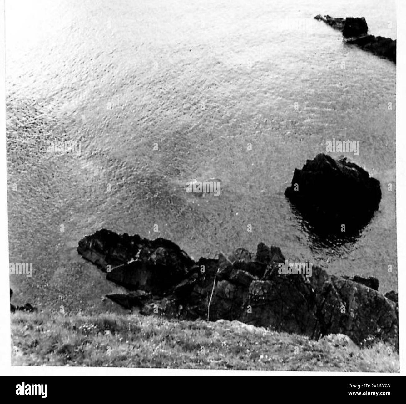 INCARICO SPECIALE PER D.TN - sito del pontile Swim Roll affondato nell'esercito britannico in acque alte Foto Stock