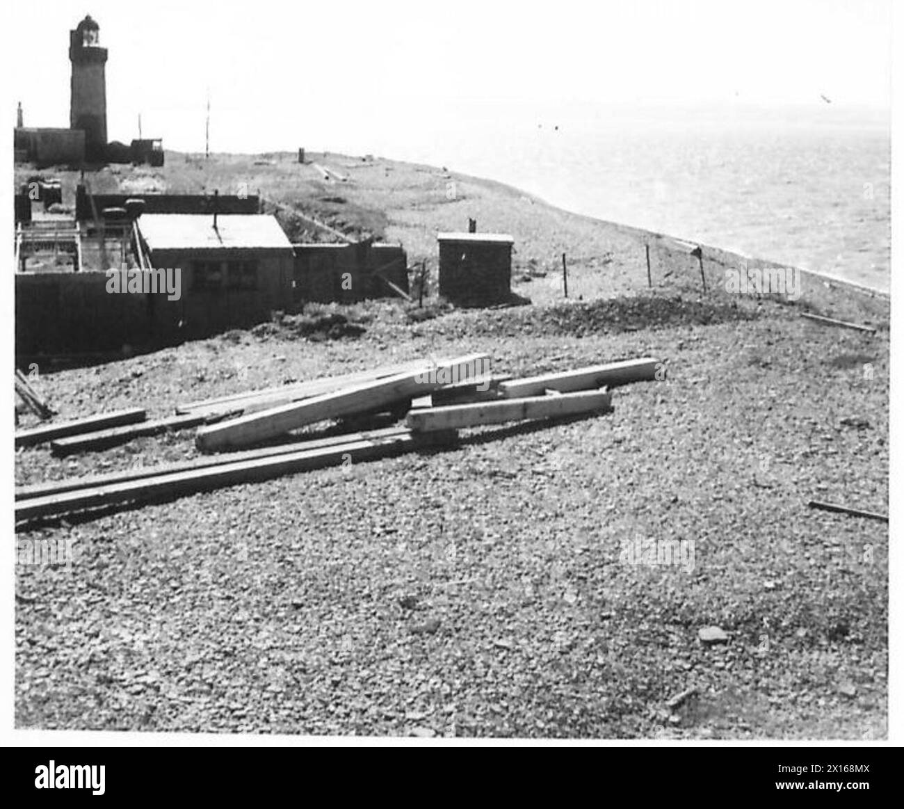 Costruzione del porto a Loch Ryan, British Army Foto Stock