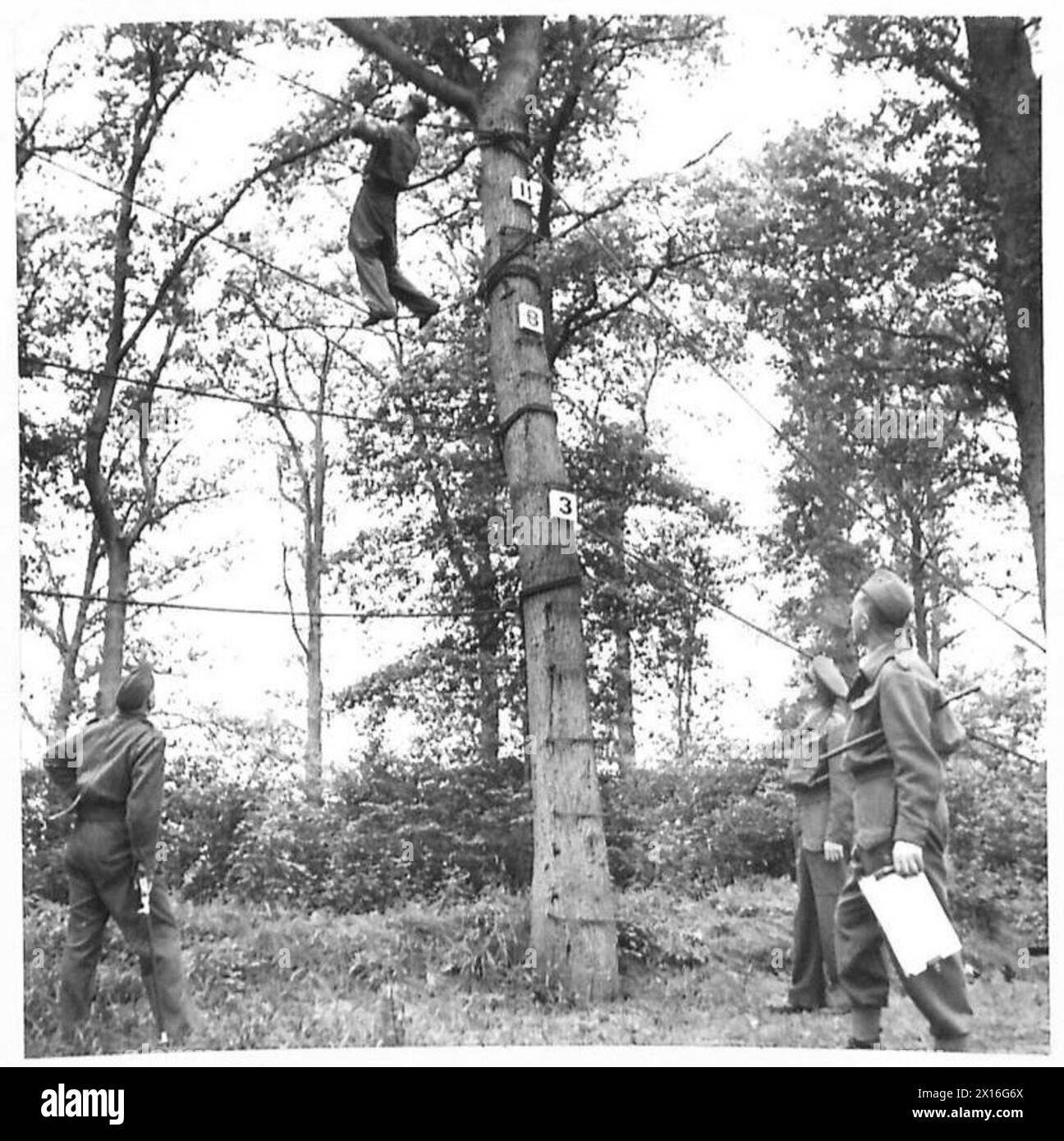 Ostacolo numero 11 presso la Commissione di selezione del War Office utilizzato nelle esercitazioni di valutazione dell'esercito britannico. Foto Stock