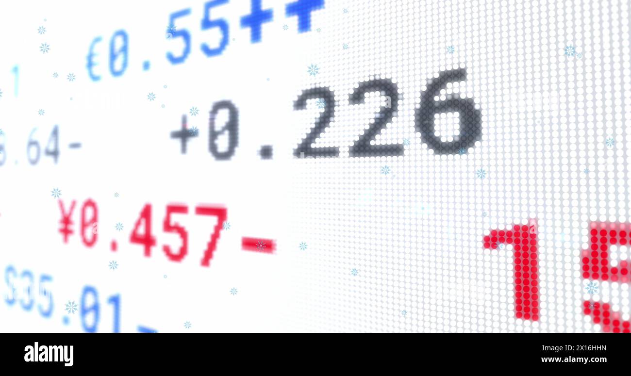 Immagine di una trading board multicolore su sfondo bianco Foto Stock