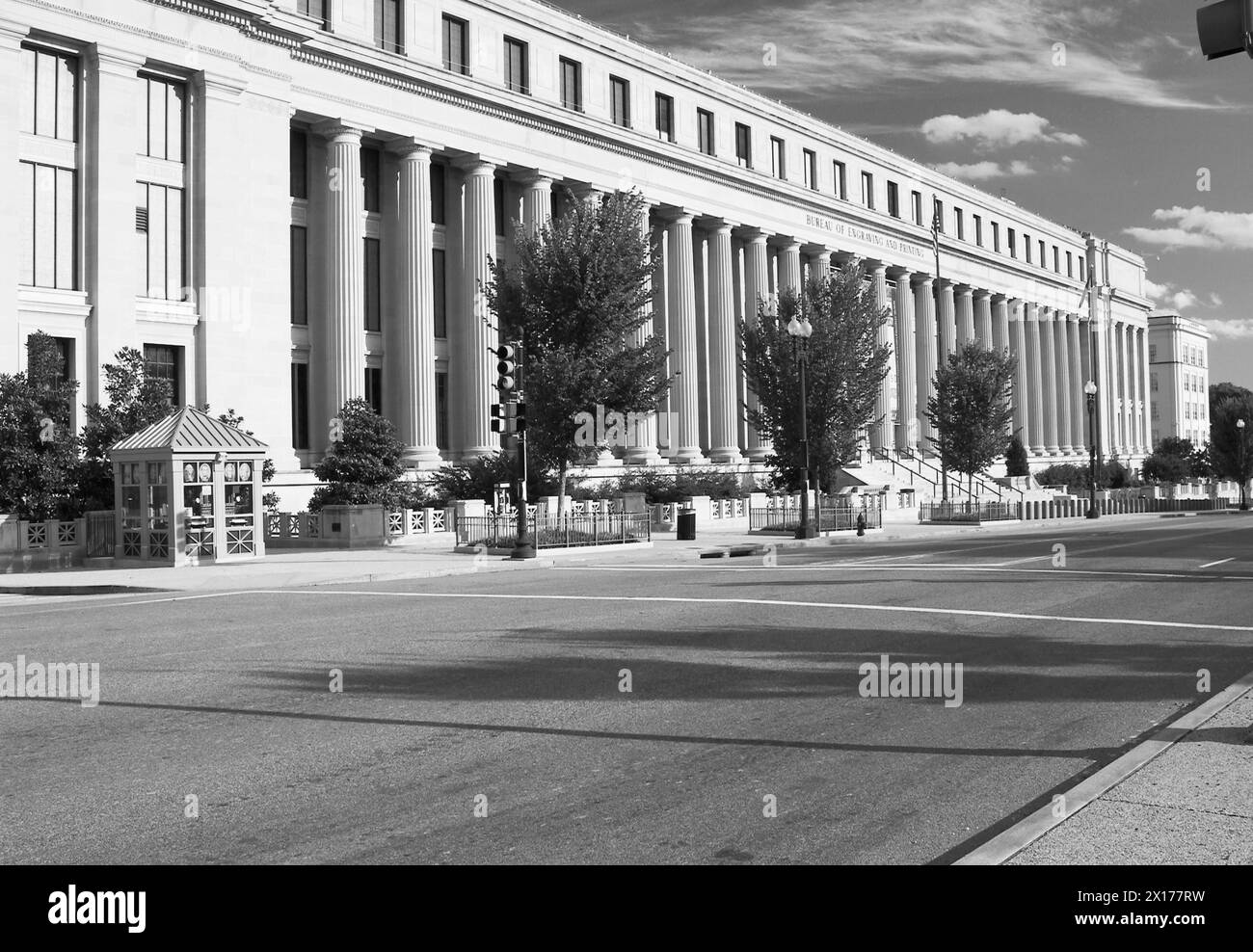 Edificio del Bureau of Engraving and Printing a Washington DC USA Foto Stock