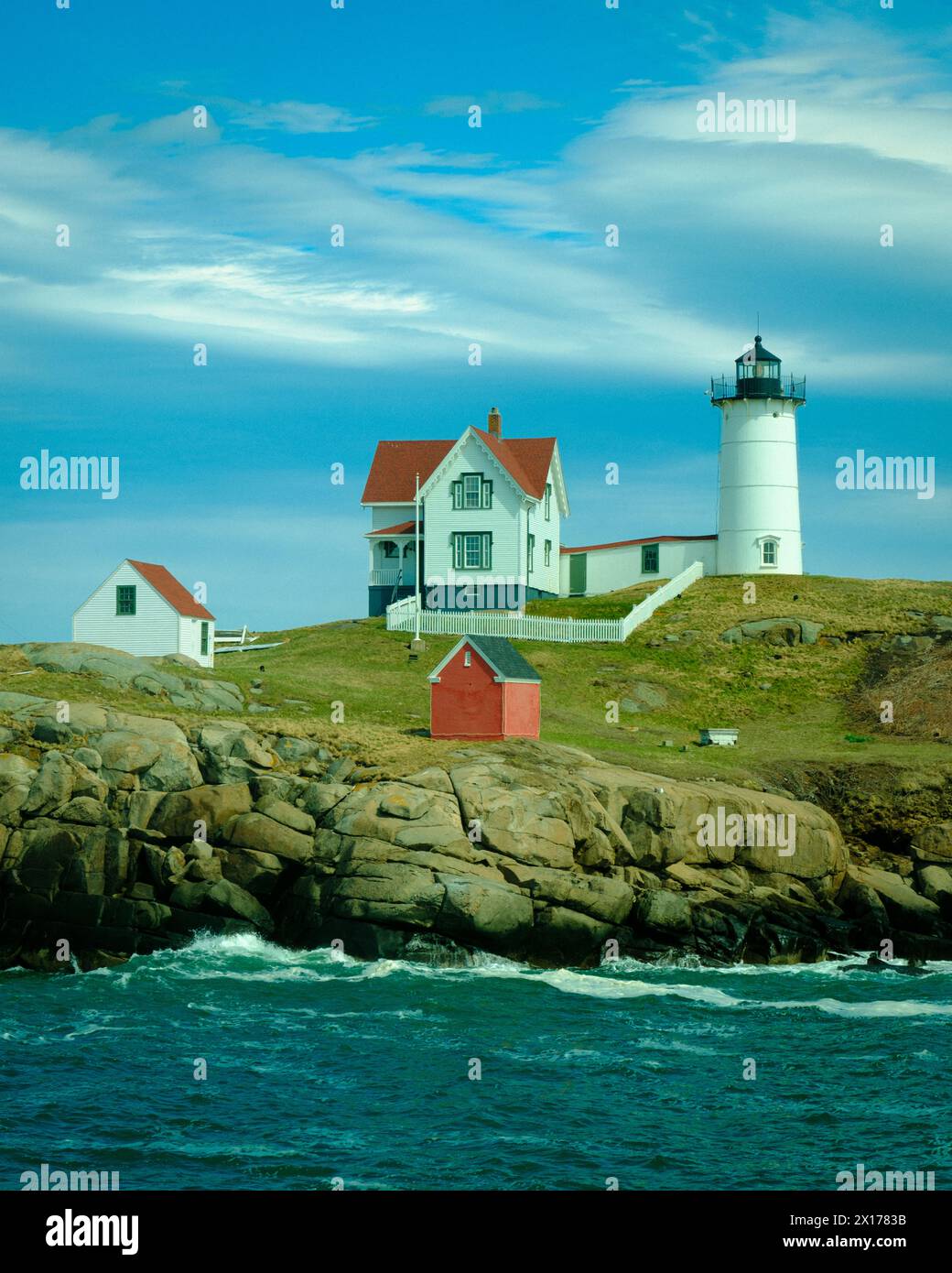 Faro di Nubble a York, Maine Foto Stock