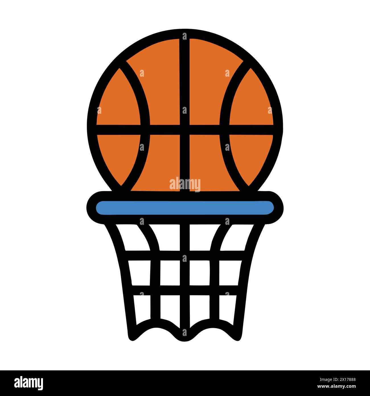 Icona tablero de basketbol - "icona campo da pallacanestro - Design isolato ideale per progetti e grafica sportiva" Illustrazione Vettoriale