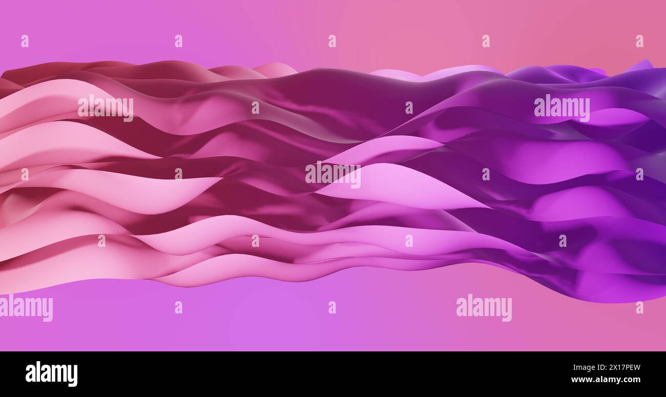 Immagine di strati sfumati da rosa a viola che si muovono sullo sfondo sfumato Foto Stock