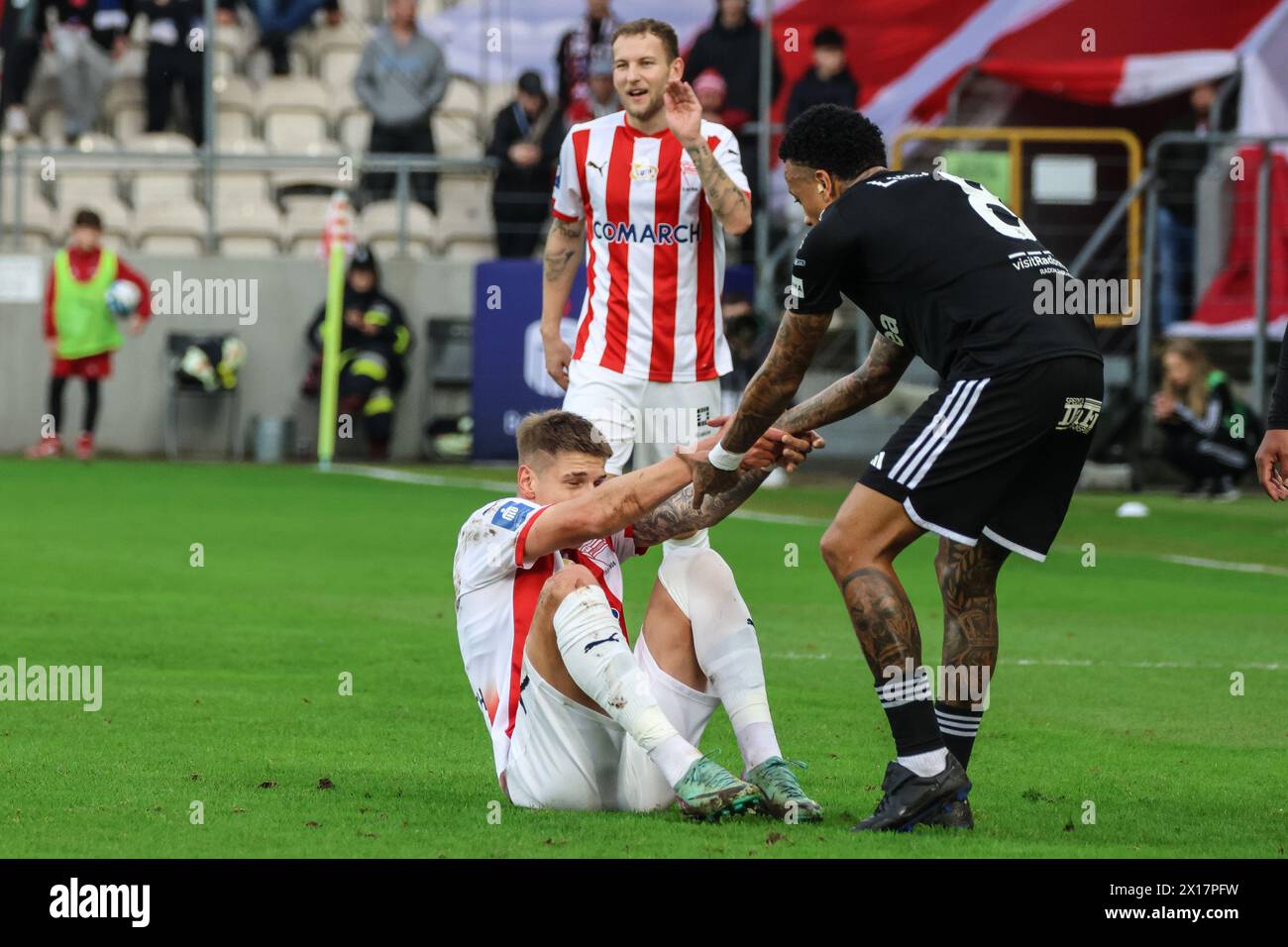 02.10.2024 Cracovia (Cracovia) Polonia, calcio, PKO BP Ekstraklasa, 2023/2024, Cracovia - Radomiak Radom op: Luizao, Patryk Makuch Foto Stock