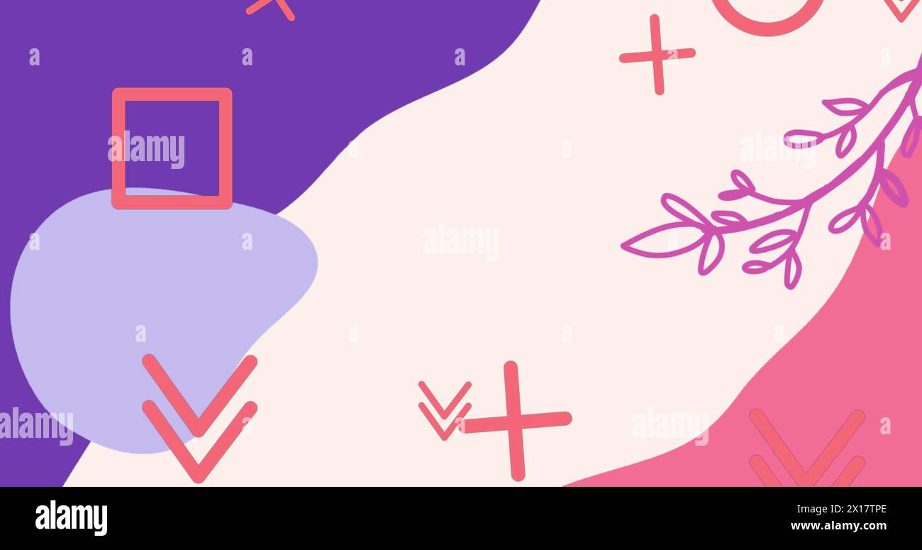 Immagine di forme su sfondo beige Foto Stock