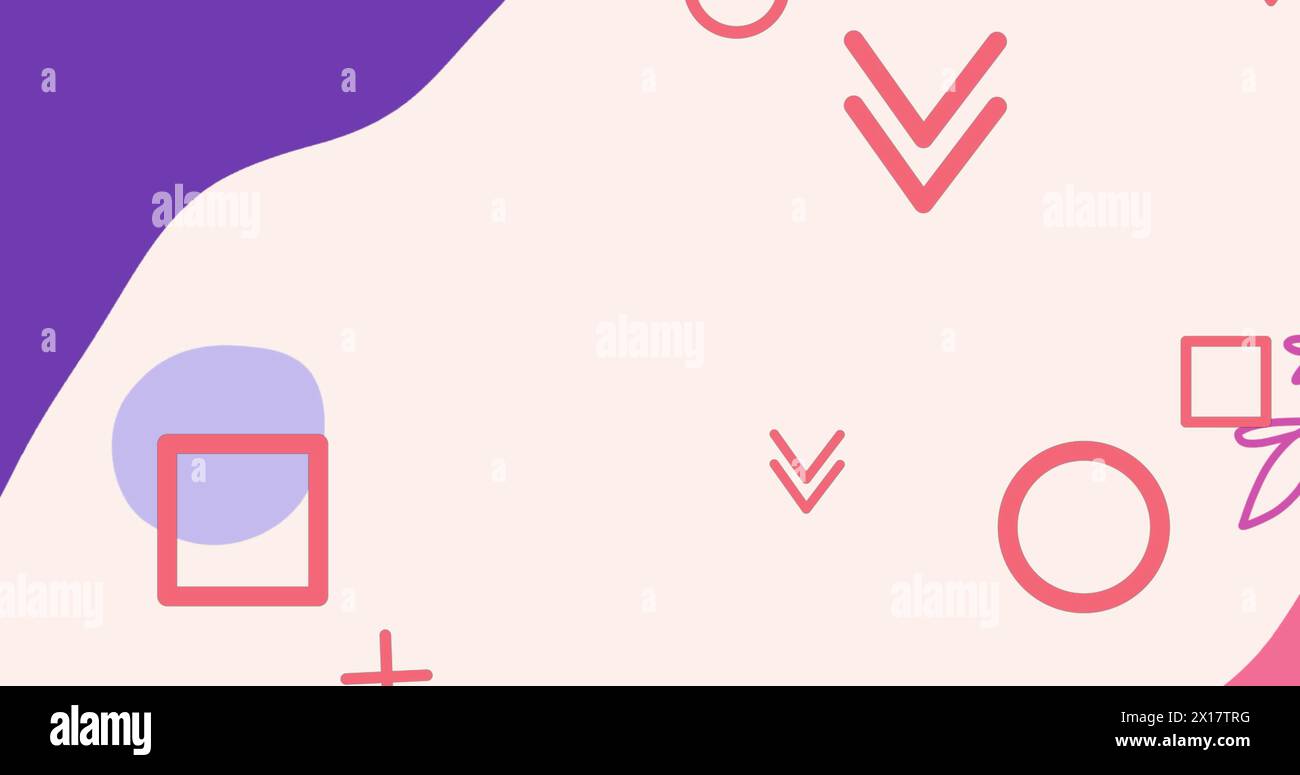 Immagine di forme su sfondo beige Foto Stock