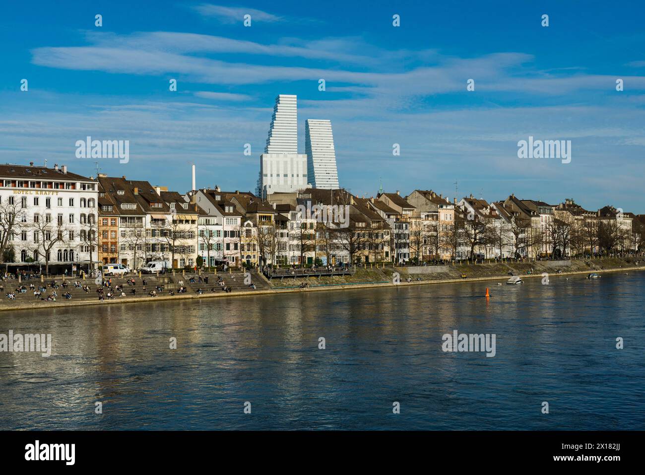 Roche Towers, architetti Herzog e de Meuron, Basilea, Cantone di Basilea città, Svizzera Foto Stock
