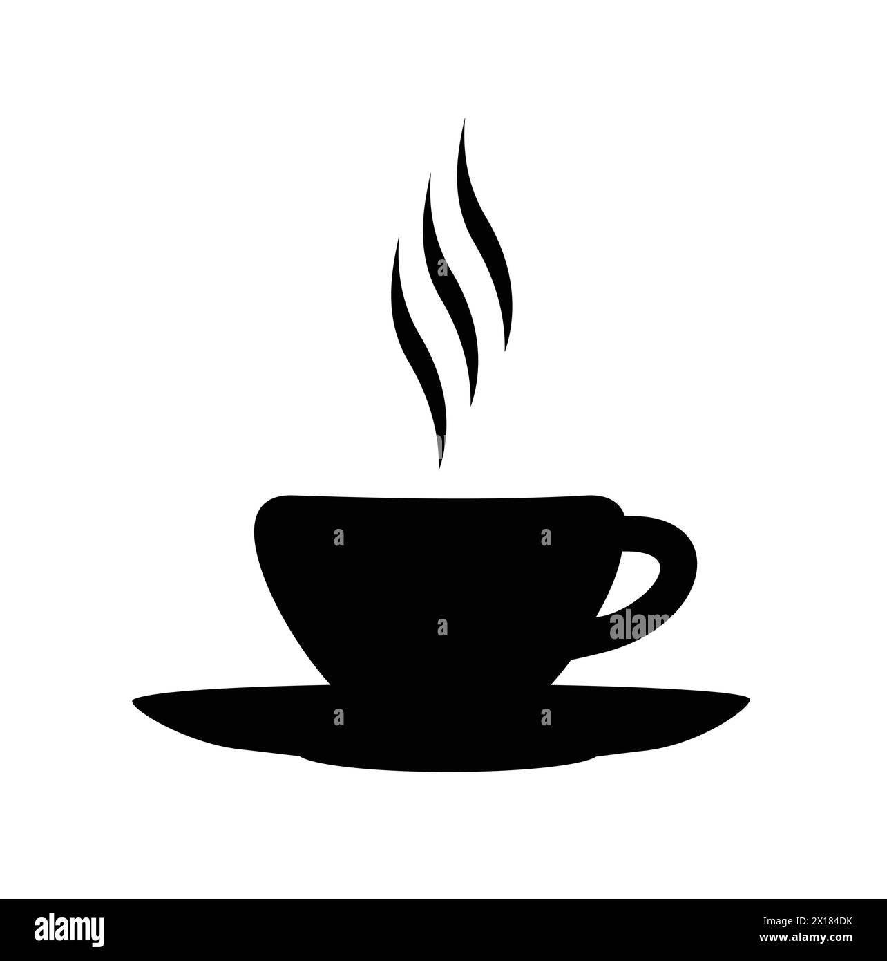 Icona della tazza di caffè. Tazza da caffè con logo vettoriale. Logotipo Hot Drinks Cafe. Illustrazione Vettoriale