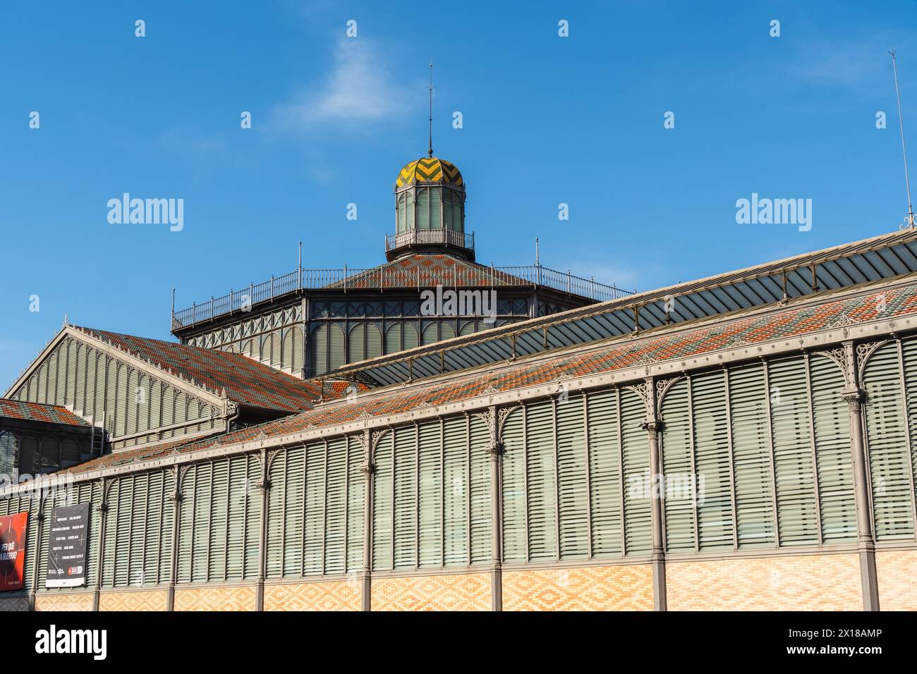 L'ex mercato nel quartiere El Born. Il mercato oggi ospita un museo, Barcellona, Spagna Foto Stock