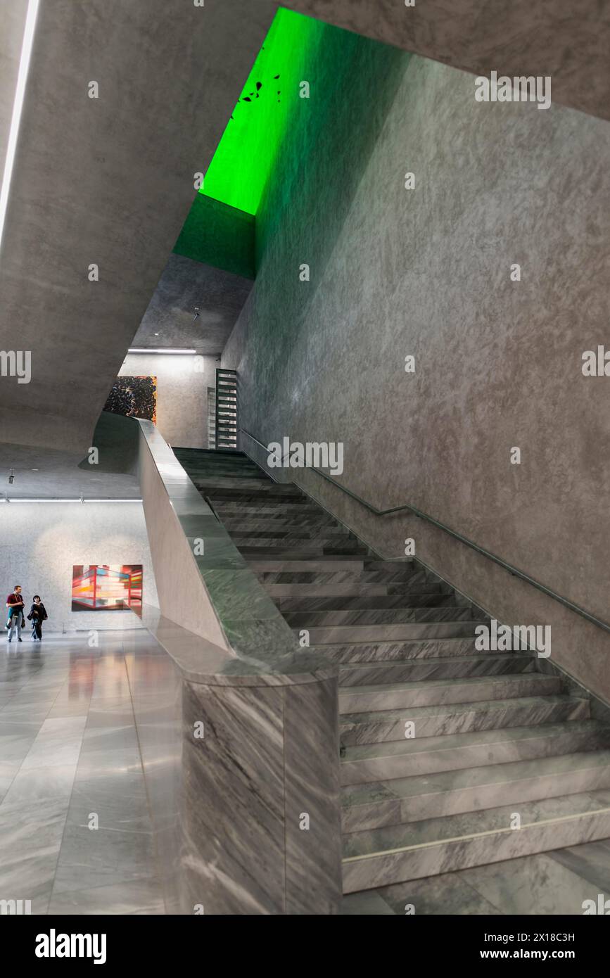 Vista interna, ampliamento del museo d'arte, architetti Herzog e de Meuron, Basilea, Cantone di Basilea città, Svizzera Foto Stock