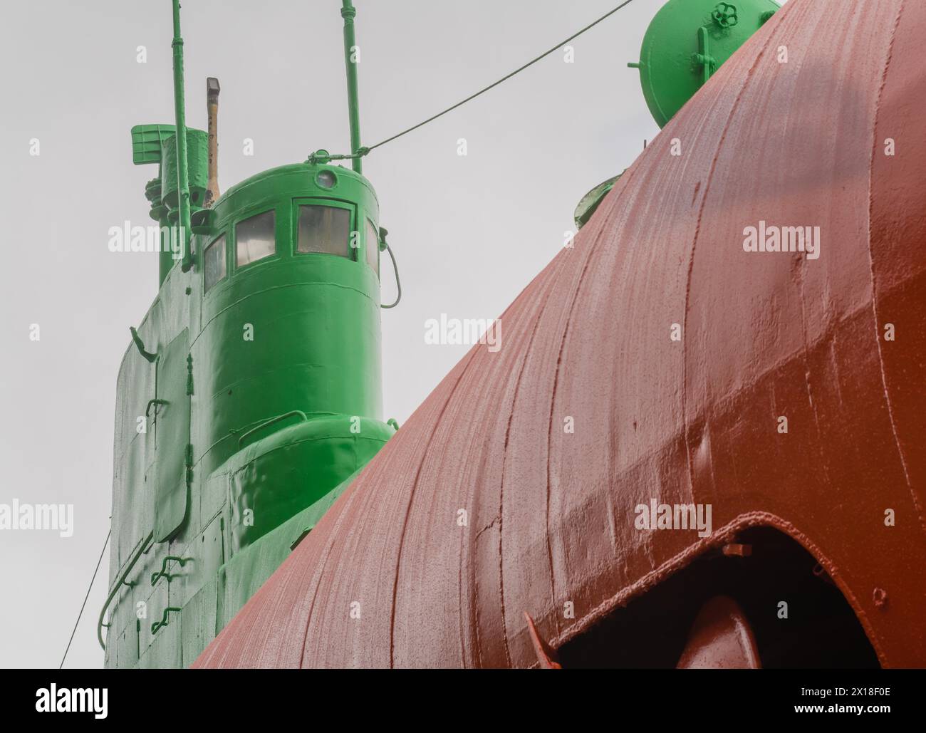 Sottomarino nordcoreano in mostra all'Unification Park di Gangneung, Corea del Sud Foto Stock