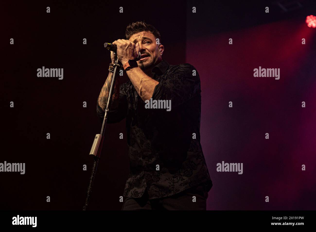 Duncan James (Blue) si esibisce dal vivo a Fabrique, Milano, Italia 15 aprile 2024 - The Greatest Hits Tour © Giorgia De dato Foto Stock