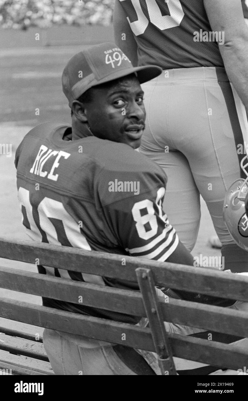 Jerry Rice a San Francisco, California 1989 crediti: Ross Pelton/MediaPunch Foto Stock