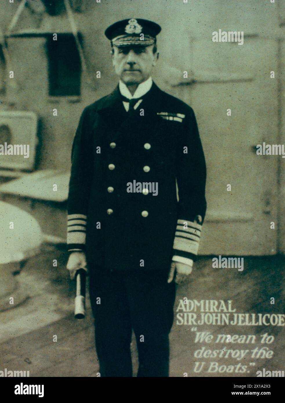 Ammiraglio britannico Sir John Jellicoe, comandante in capo della Grand Fleet, Inghilterra 1916 Foto Stock