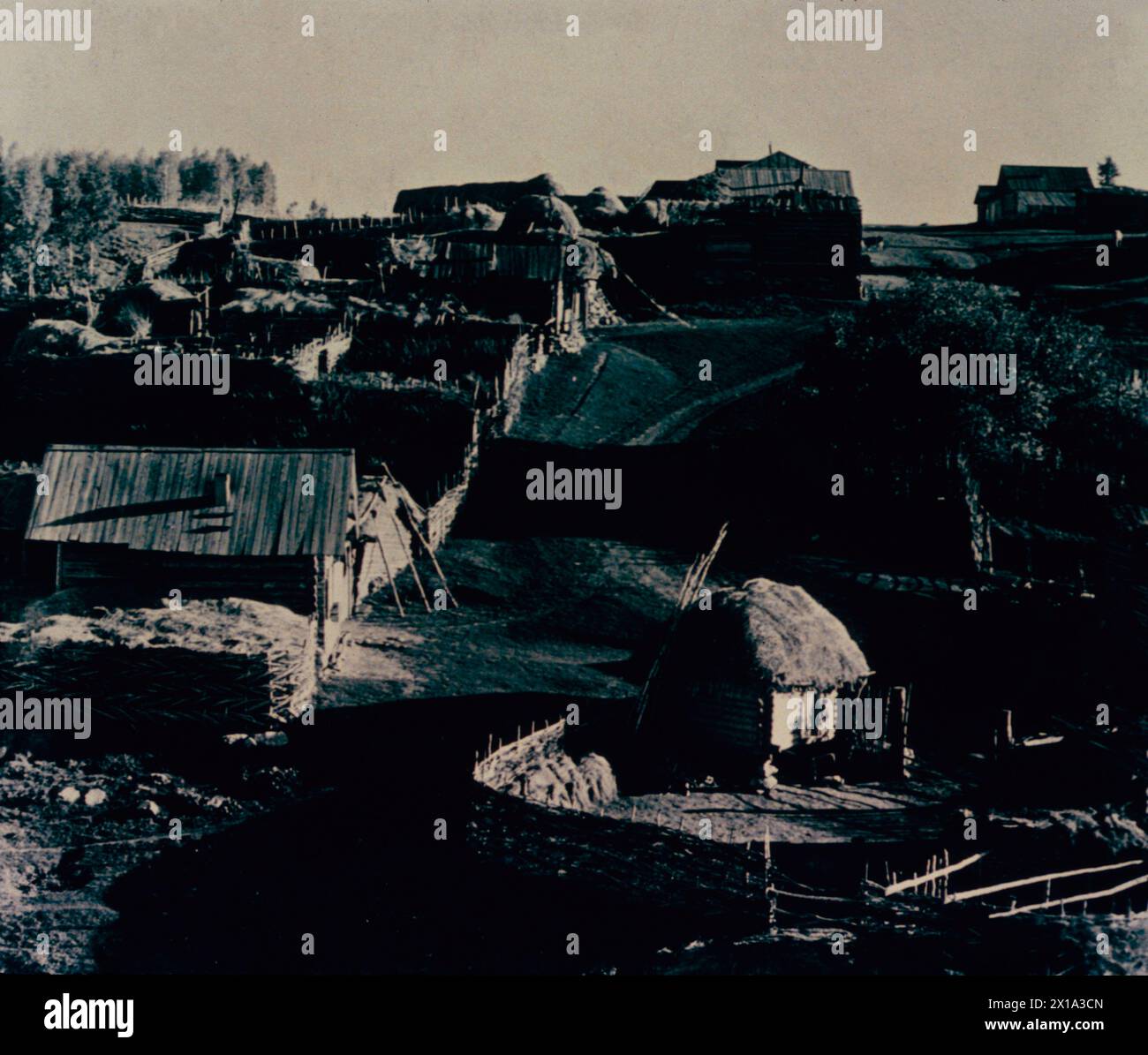 Il villaggio russo di Tokarevka, Russia anni '1910 Foto Stock