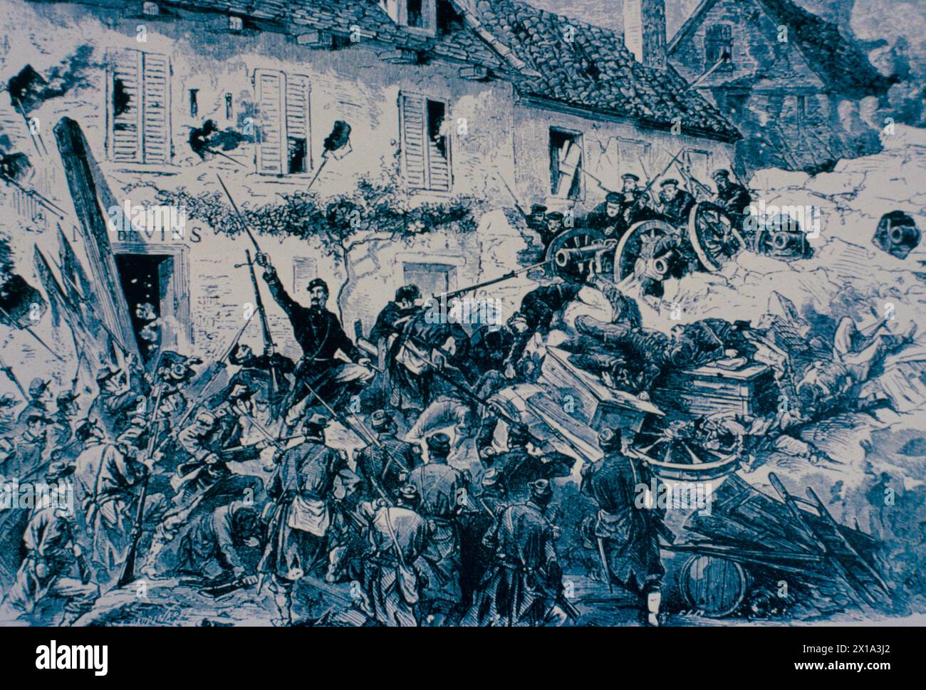 La battaglia dei Chevilly durante la guerra franco-prussiana del 1870 Foto Stock