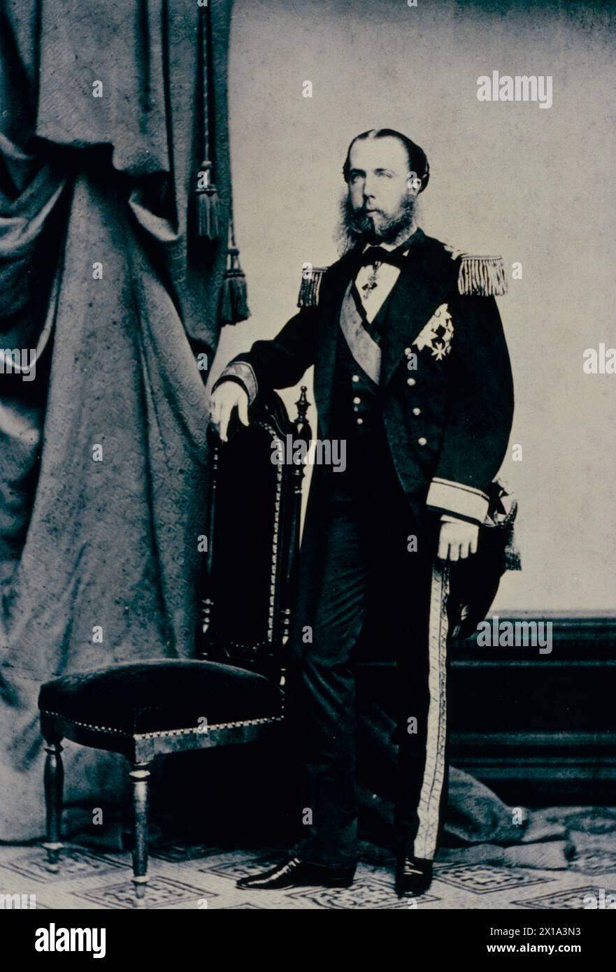 Ritratto dell'imperatore Massimiliano del Messico, 1860 Foto Stock