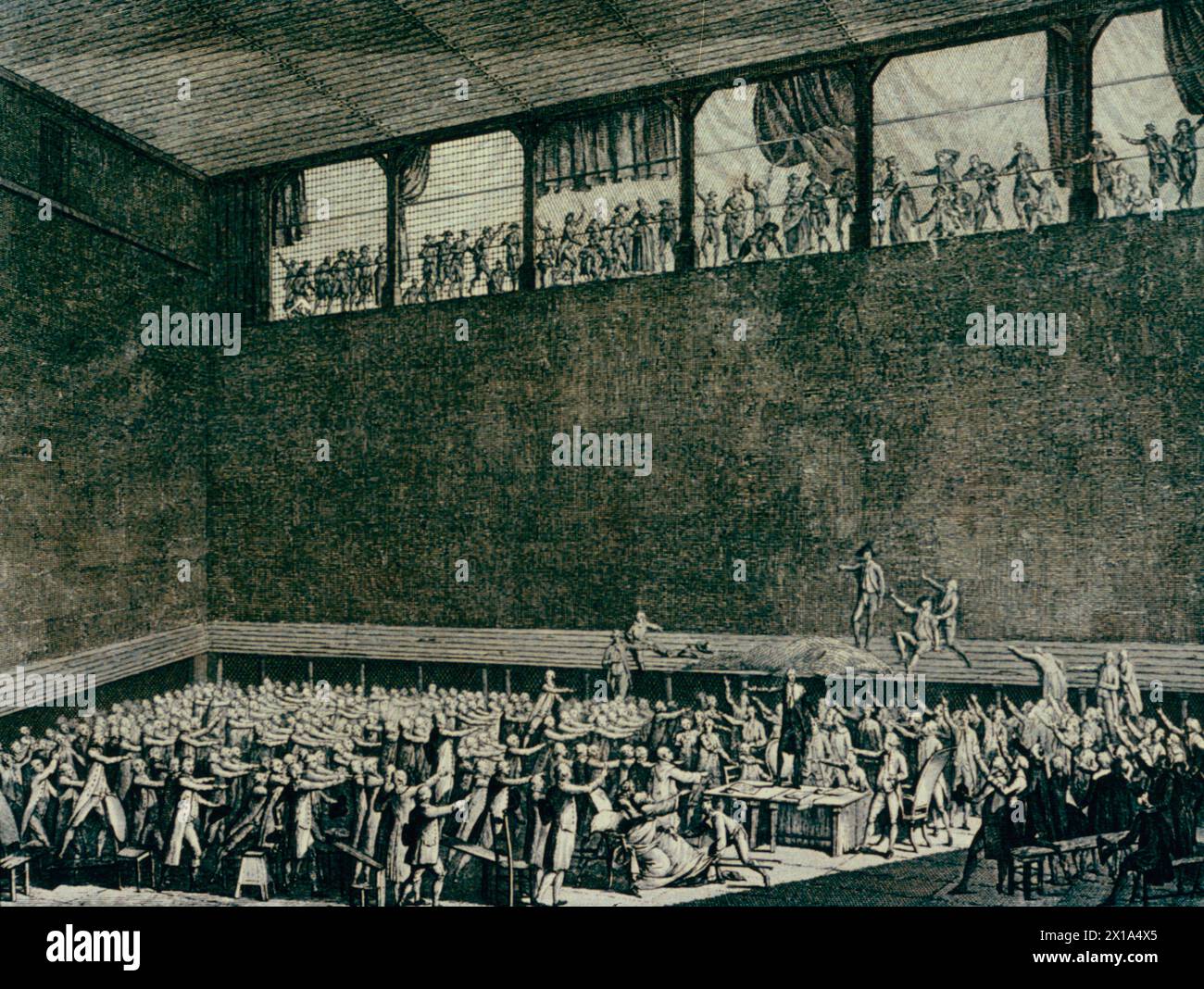 Il giuramento del campo da tennis del terzo Stato, Francia giugno 1789 Foto Stock