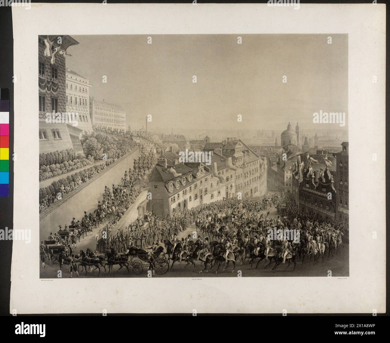 Ferdinando i, Imperatore d'Austria, arrivo della sua maestà imperiale-reale a Praga. Viaggia verso il castello auf, il castello di Hradany. Basato su un dipinto., 01.09.1836 - 18360901 PD0001 - Rechteinfo: Rights Managed (RM) Foto Stock Ferdinando i, Imperatore d'Austria, arrivo della sua maestà imperiale-reale a Praga. Viaggia verso il castello auf, il castello di Hradany. Basato su un dipinto., 01.09.1836 - 18360901 PD0001 - Rechteinfo: Rights Managed (RM) Foto Stock