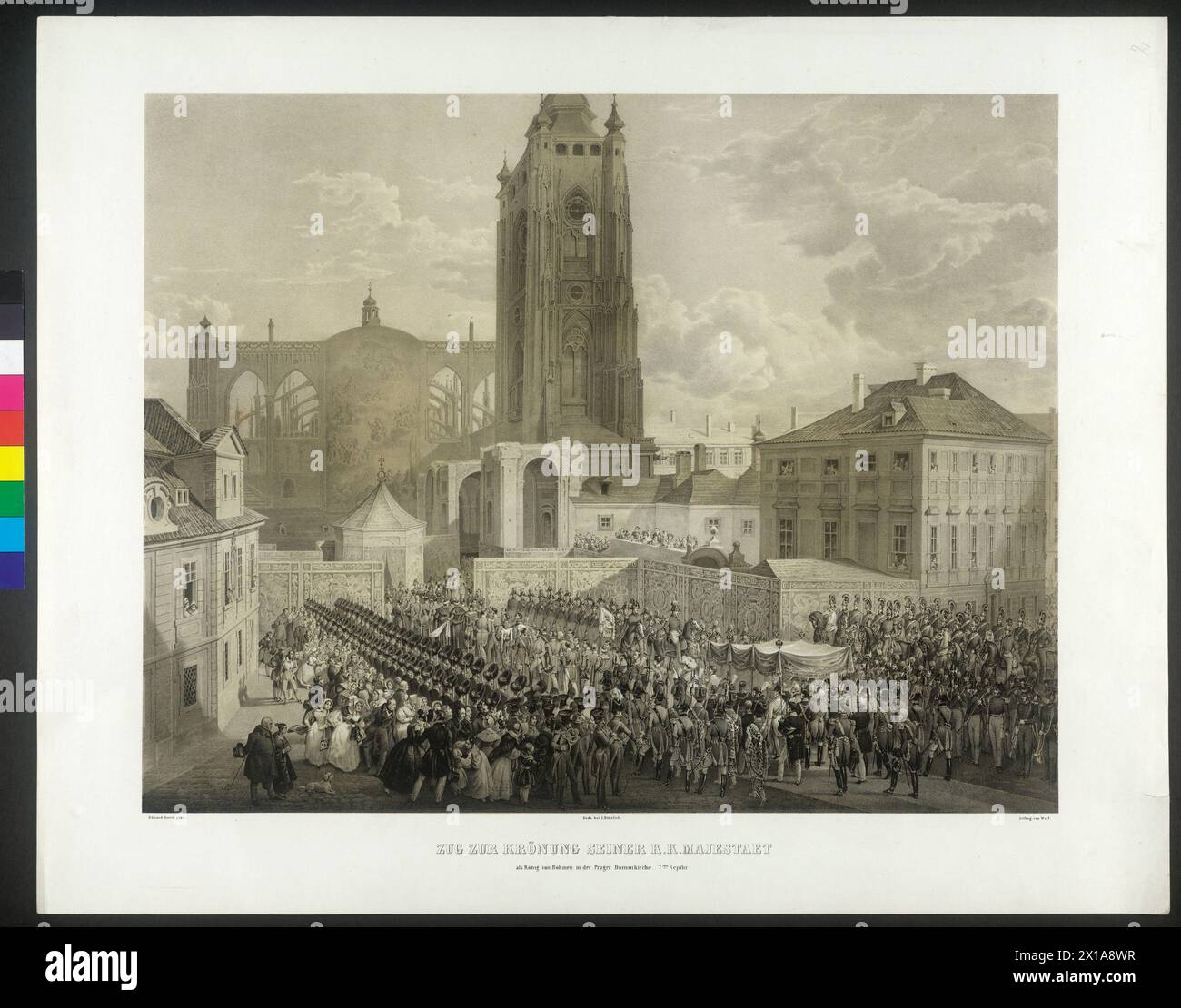 Ferdinando i, imperatore d'Austria, processione per l'incoronazione della sua maestà imperiale-reale come re di Boemia nella cattedrale di Praga. Basato su un dipinto., 07.09.1836 - 18360907 PD0003 - Rechteinfo: Rights Managed (RM) Foto Stock Ferdinando i, imperatore d'Austria, processione per l'incoronazione della sua maestà imperiale-reale come re di Boemia nella cattedrale di Praga. Basato su un dipinto., 07.09.1836 - 18360907 PD0003 - Rechteinfo: Rights Managed (RM) Foto Stock