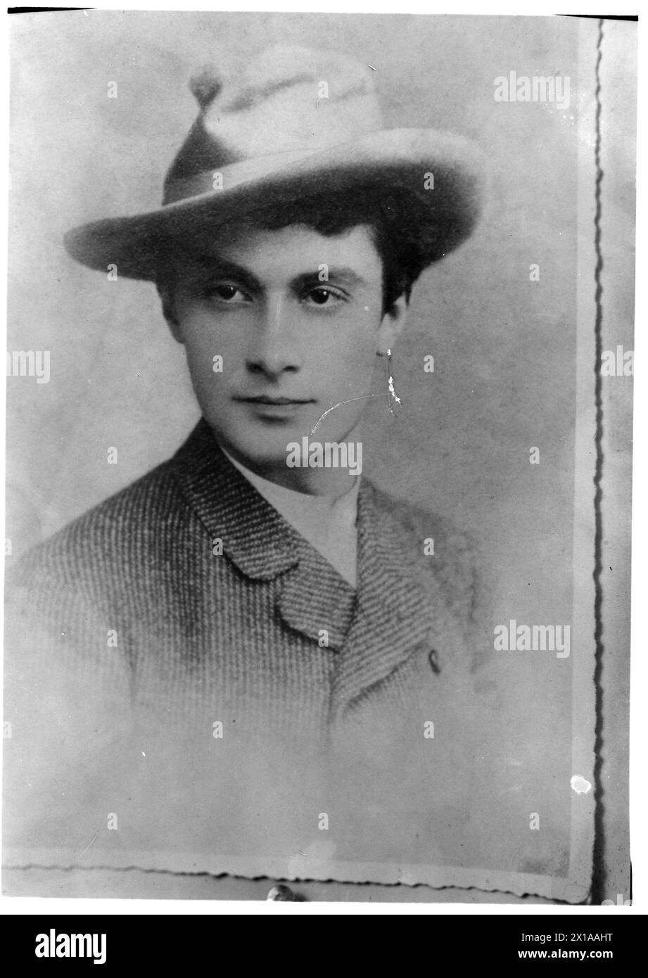 Joseph Kainz, riproduzione fotografica di un'immagine da giovani anni., 1880 - 18800101 PD8600 - Rechteinfo: Diritti gestiti (RM) Foto Stock