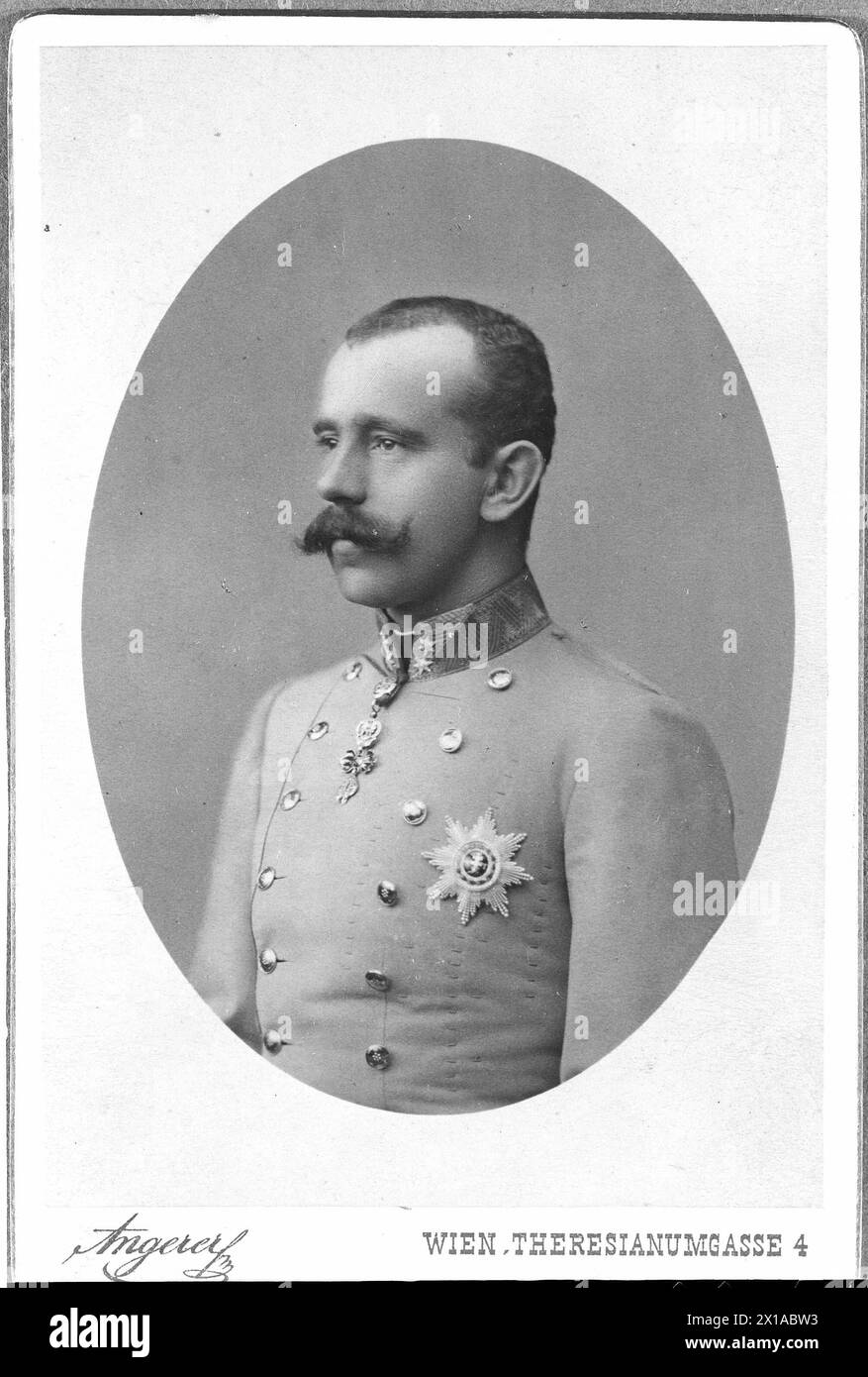 Rodolfo, principe ereditario d'Austria, foto in uniforme come feldmaresciallo., 08.12.1888 - 18881208 PD0001 - Rechteinfo: Rights Managed (RM) Foto Stock