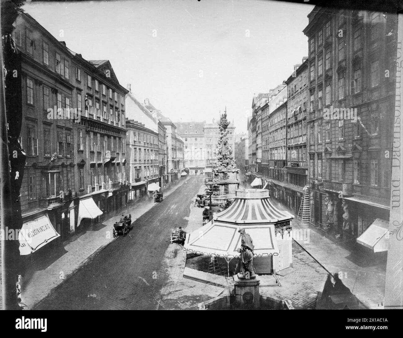 Vienna 1, solco, prospettiva nel porticato verso ovest (direzione Kohlmarkt (piazza)), 1890 - 18900101 PD1084 - Rechteinfo: Diritti gestiti (RM) Foto Stock