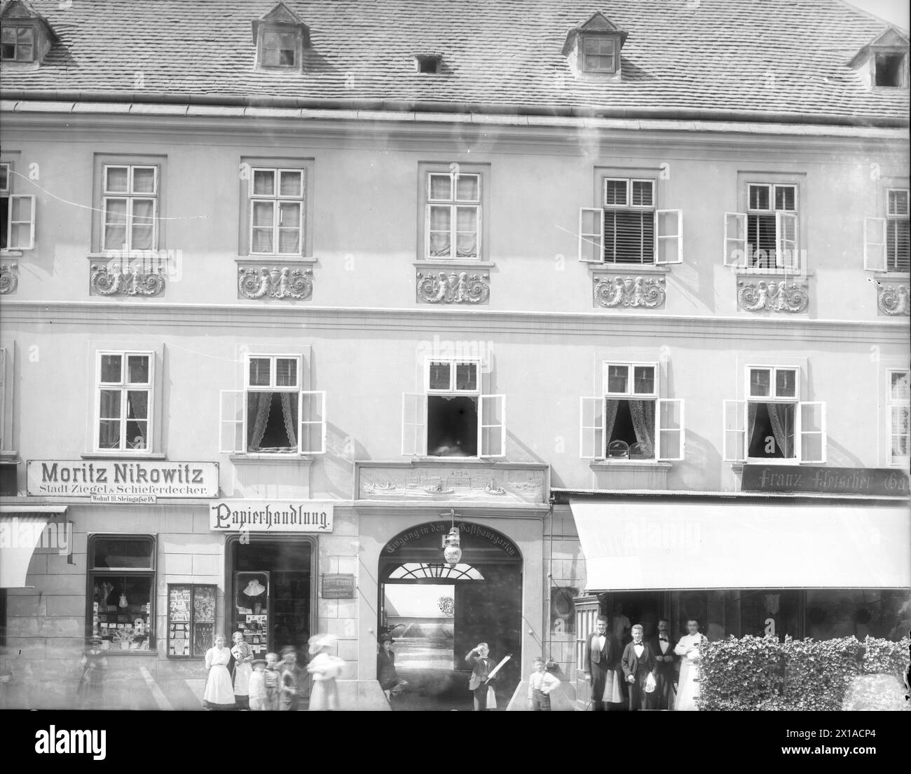 Vienna 3, Landstrasser Main Street 110, vista frontale, dopo i lati di non completamente. Staff, 1898 - 18980101 PD0496 - Rechteinfo: Diritti gestiti (RM) Foto Stock