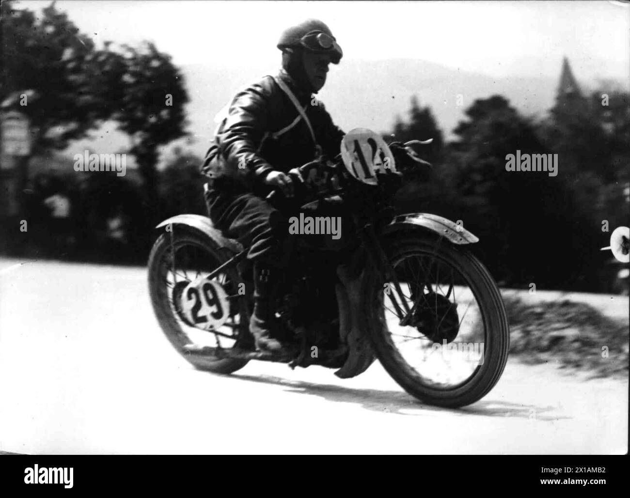 Rupert plenteous on 'Harley Davidson' 350 ccm, 1925 - 19250101 PD2205 - Rechteinfo: Rights Managed (RM) Foto Stock