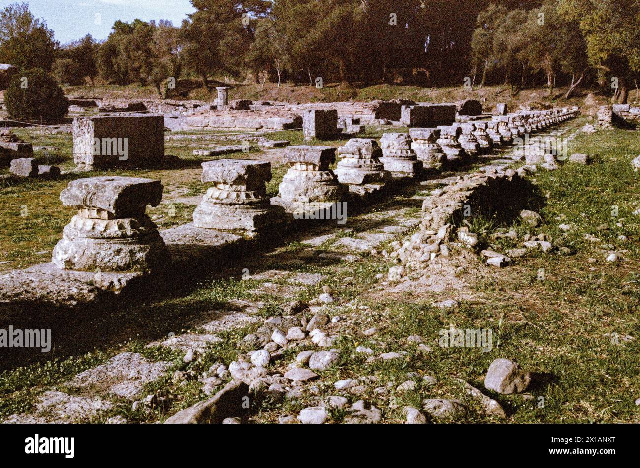Antica Olimpia, Peloponneso, Grecia, Europa. Foto Stock