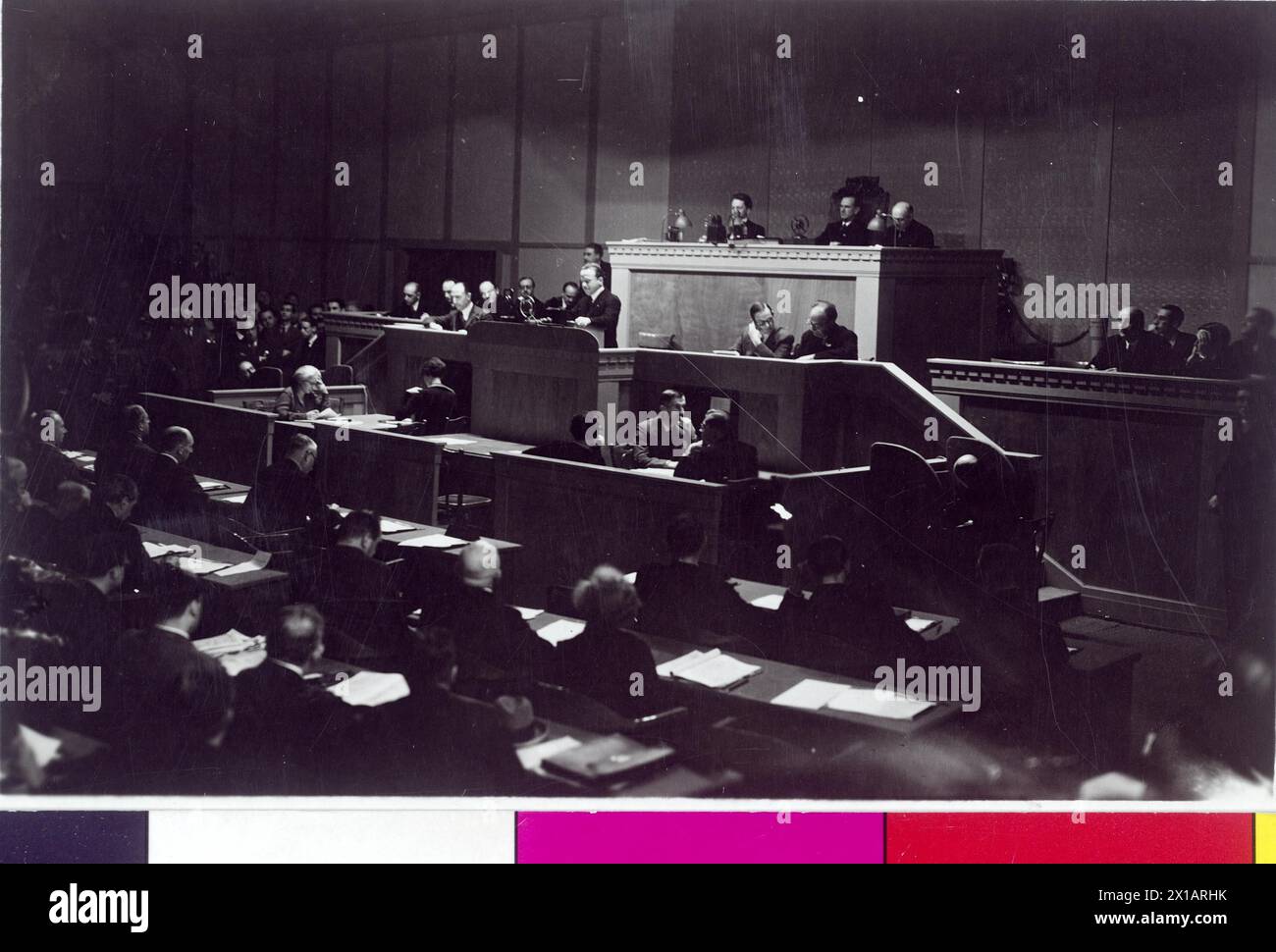 Dollfuss, Engelbert, al del suo discorso durante la conferenza del campionato delle nazioni a Ginevra, 27.09.1933 - 19330927 PD0009 - Rechteinfo: Diritti gestiti (RM) Foto Stock