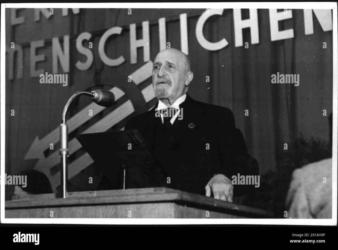 Charles Seitz al congresso del Partito Socialdemocratico d'Austria (SPOe), 1948 - 19480101 PD0863 - Rechteinfo: Diritti gestiti (RM) Foto Stock