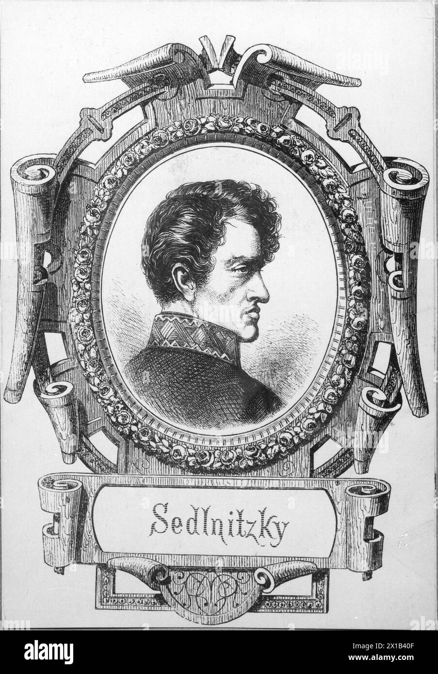 Sedlnitzky, conte Giuseppe, 8.1.1778 24.6,1855, funzionario austriaco, acquerello basato su Moritz Michael Daffinger, XIX secolo, - 19830422 PD100428 - Rechteinfo: Diritti gestiti (RM) Foto Stock