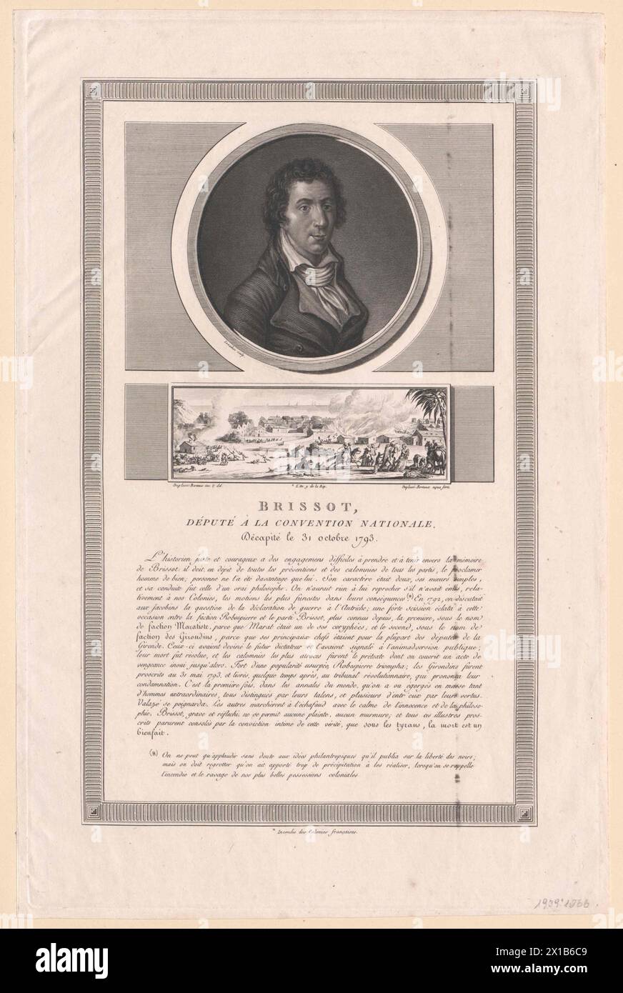 Brissot, Jean Pierre, membro della Convenzione nazionale francese del 1789, pubblicista, - 19830422 PD12417 - Rechteinfo: Diritti gestiti (RM) Foto Stock