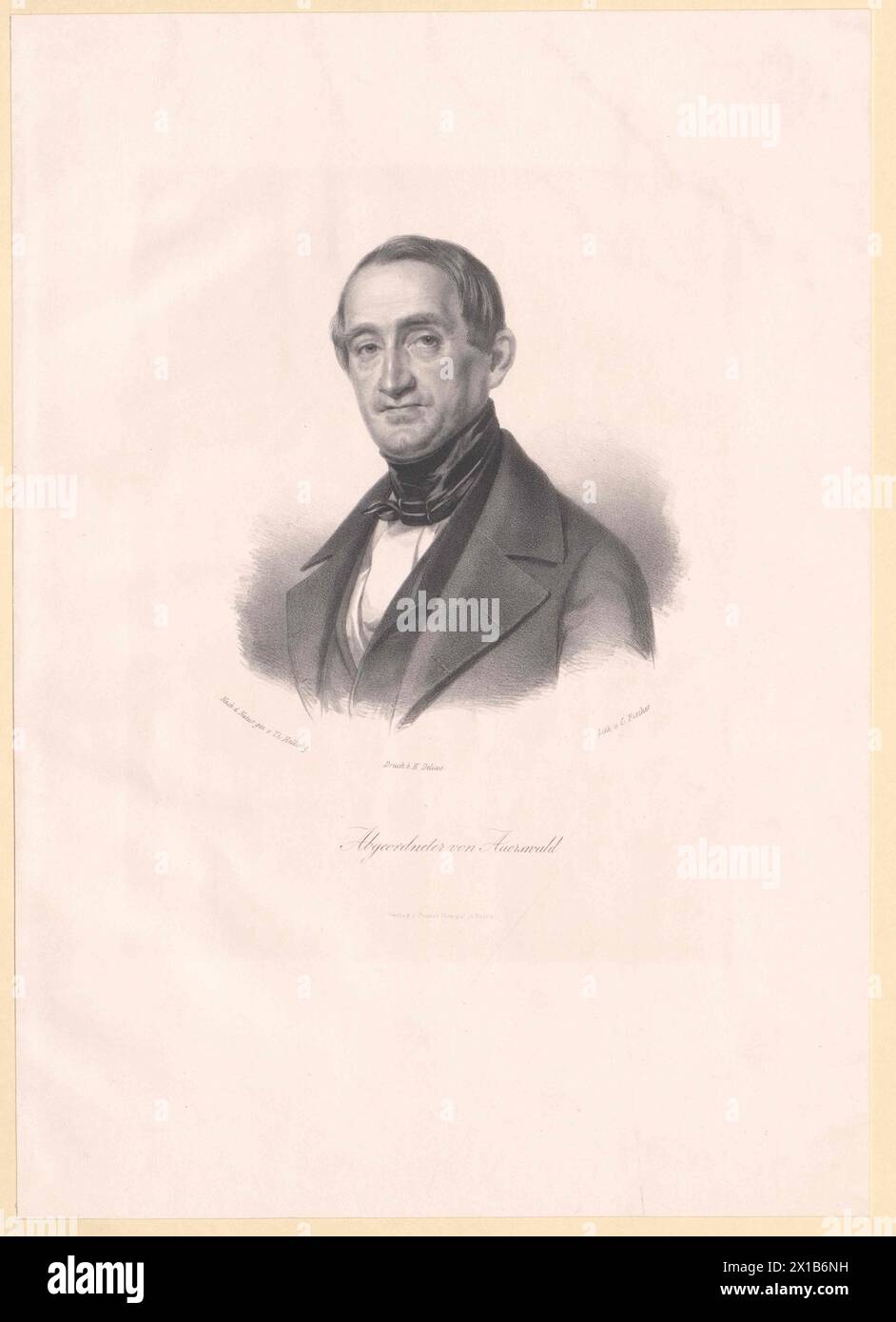 Auerswald, Alfred von, ministro prussiano dell'interno 1848, allora membro dell'assemblea nazionale tedesca, - 19830422 PD12668 - Rechteinfo: Diritti gestiti (RM) Foto Stock