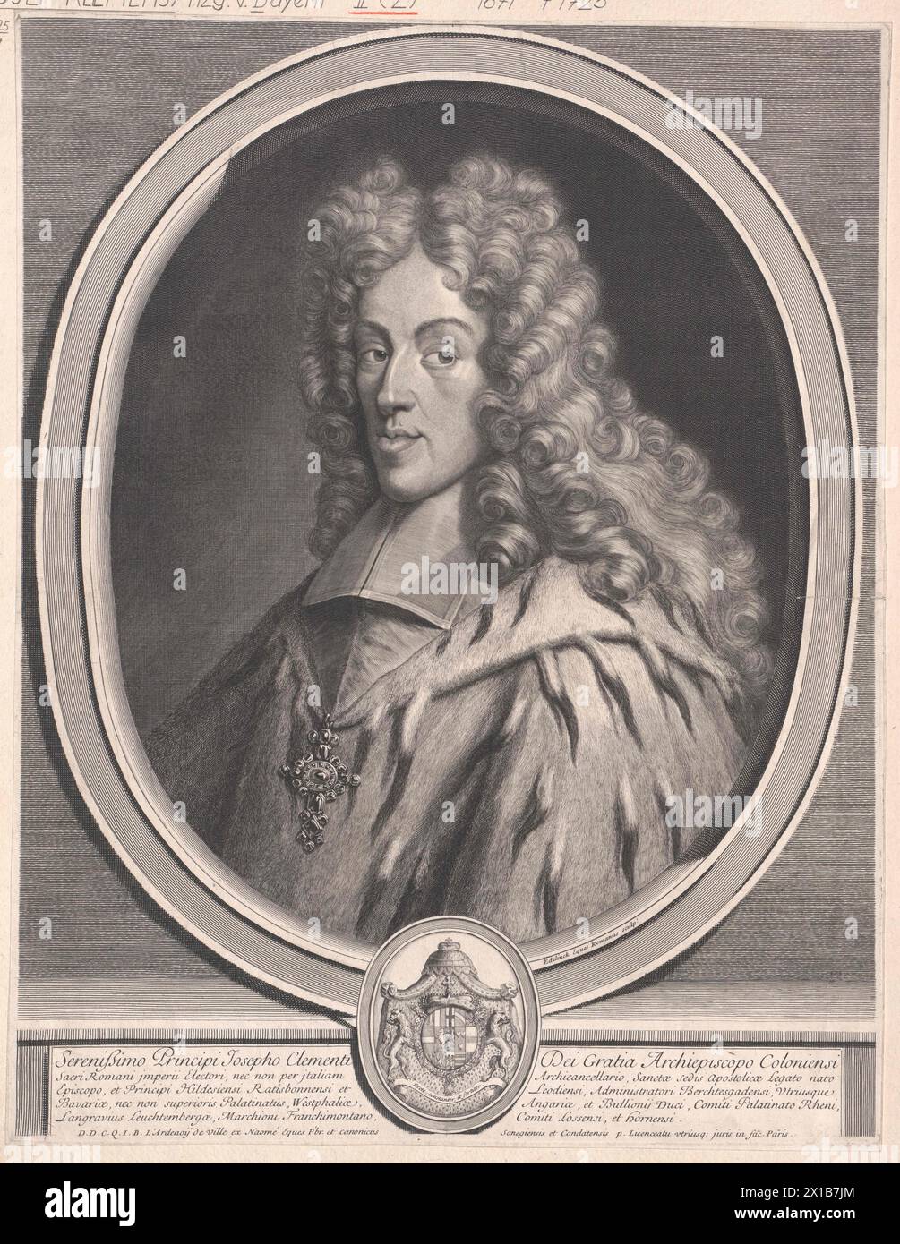 Giuseppe Clemente, Duca di Baviera, Elettore di Colonia, - 19830422 PD133305 - Rechteinfo: Diritti gestiti (RM) Foto Stock