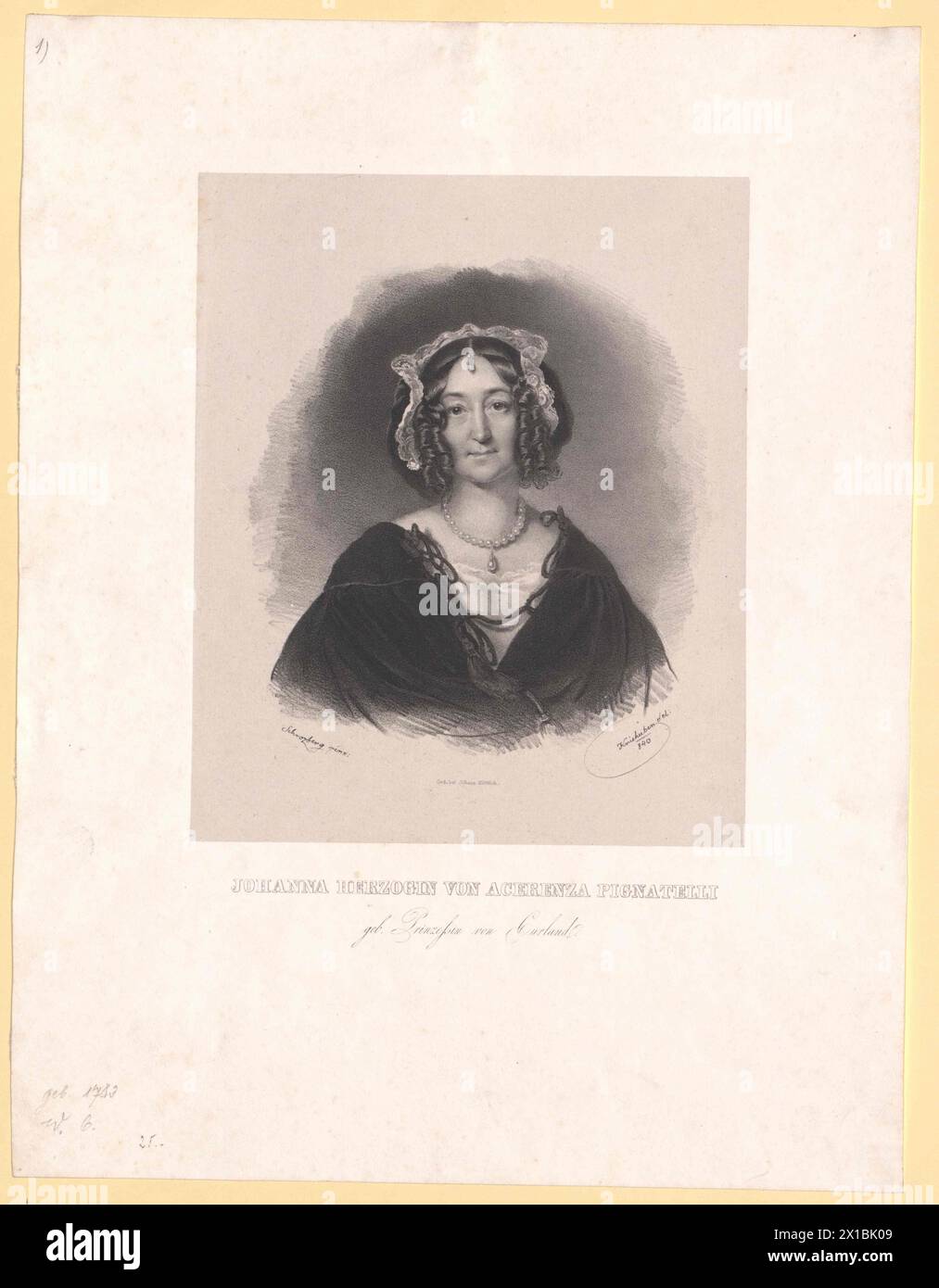 Johanna Katharina, Principessa di Courland, - 19830422 PD82106 - Rechteinfo: Rights Managed (RM) Foto Stock