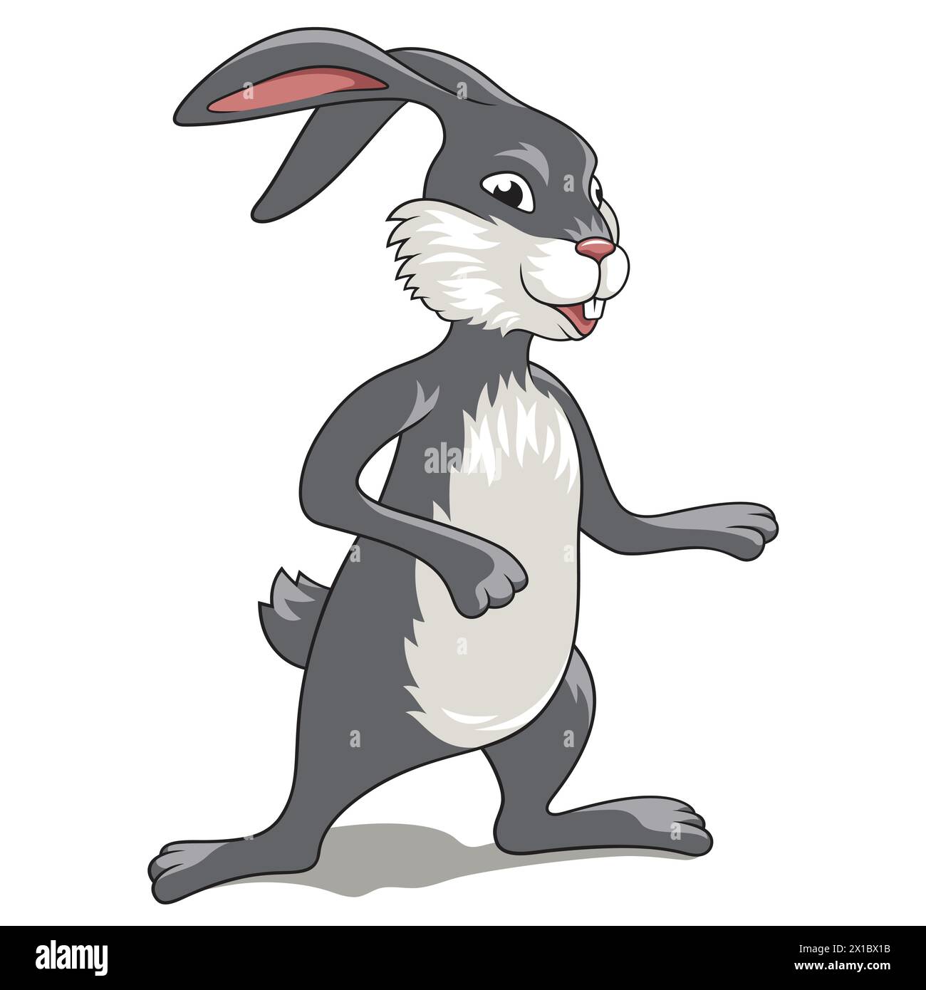 Illustrazione vettoriale del coniglio dei cartoni animati Illustrazione Vettoriale
