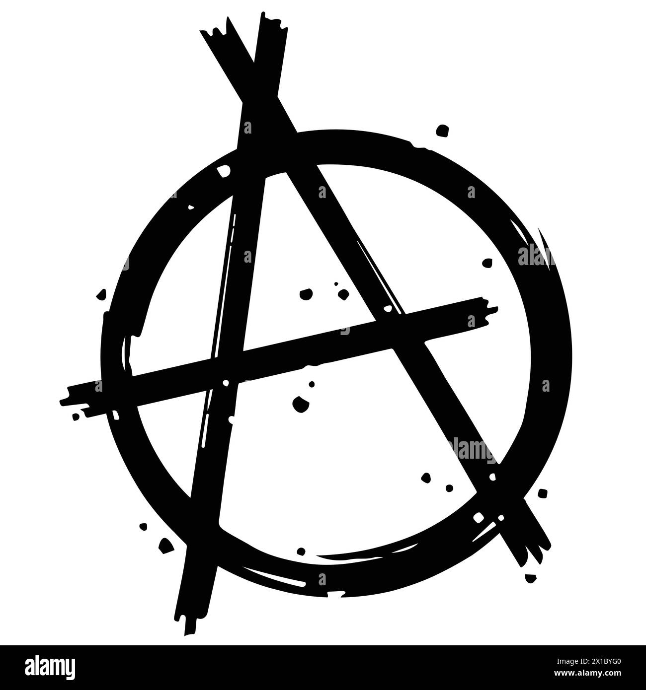 Punk Rock Anarchy in stile graffiti Illustrazione Vettoriale