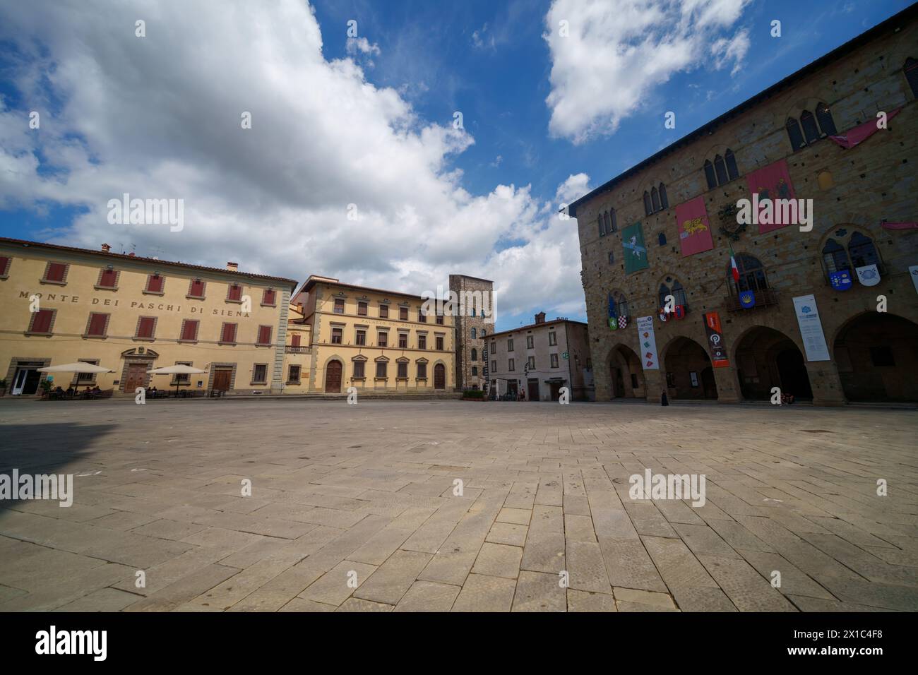 Edifici di Pistoia, città storica della Toscana, Italia Foto Stock