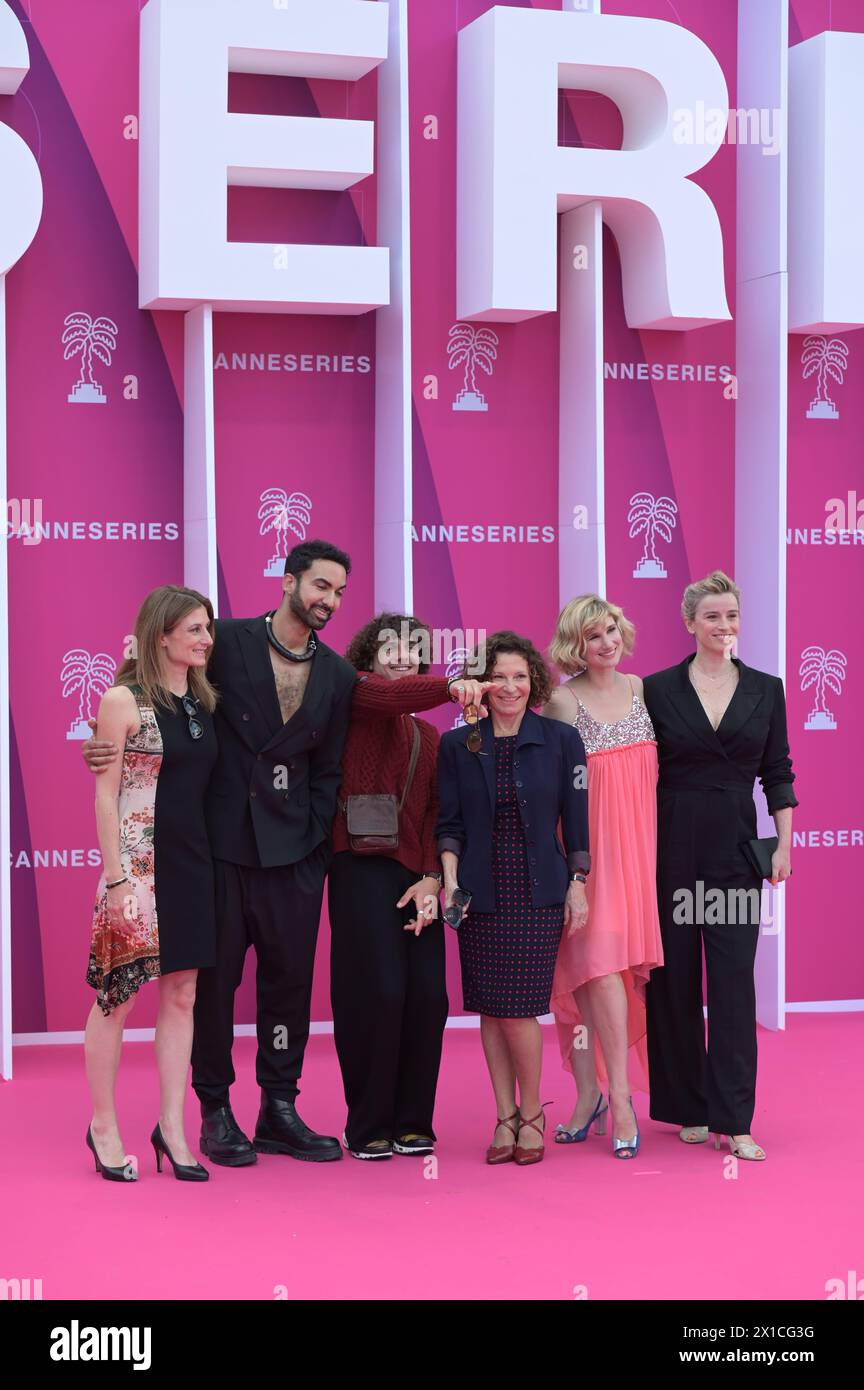 La cerimonia di apertura del 7° Festival Internazionale di Canneseries il 5 aprile 2024 a Cannes, Francia. Foto Stock