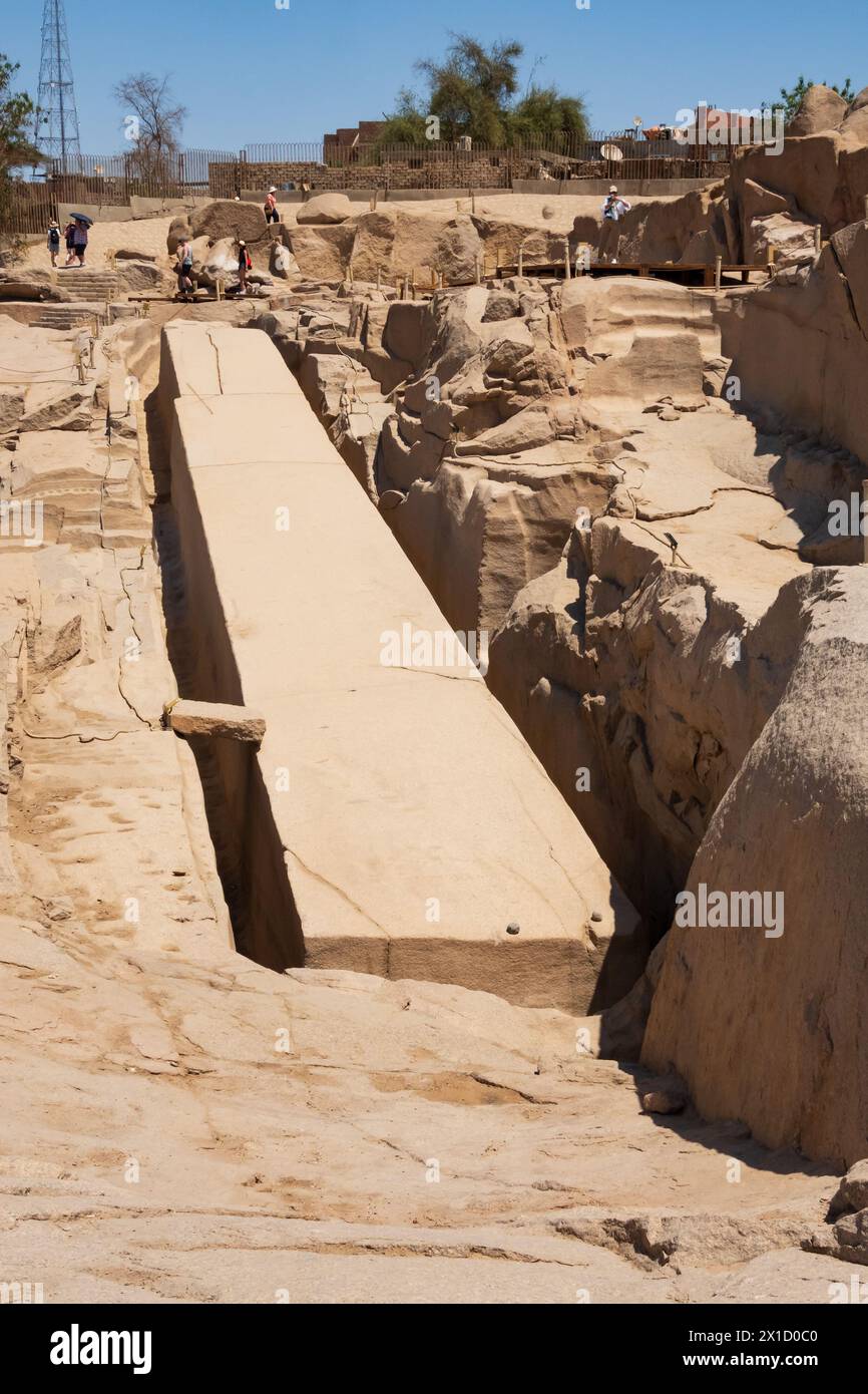 Obelisco incompiuto, Assuan, Egitto Foto Stock
