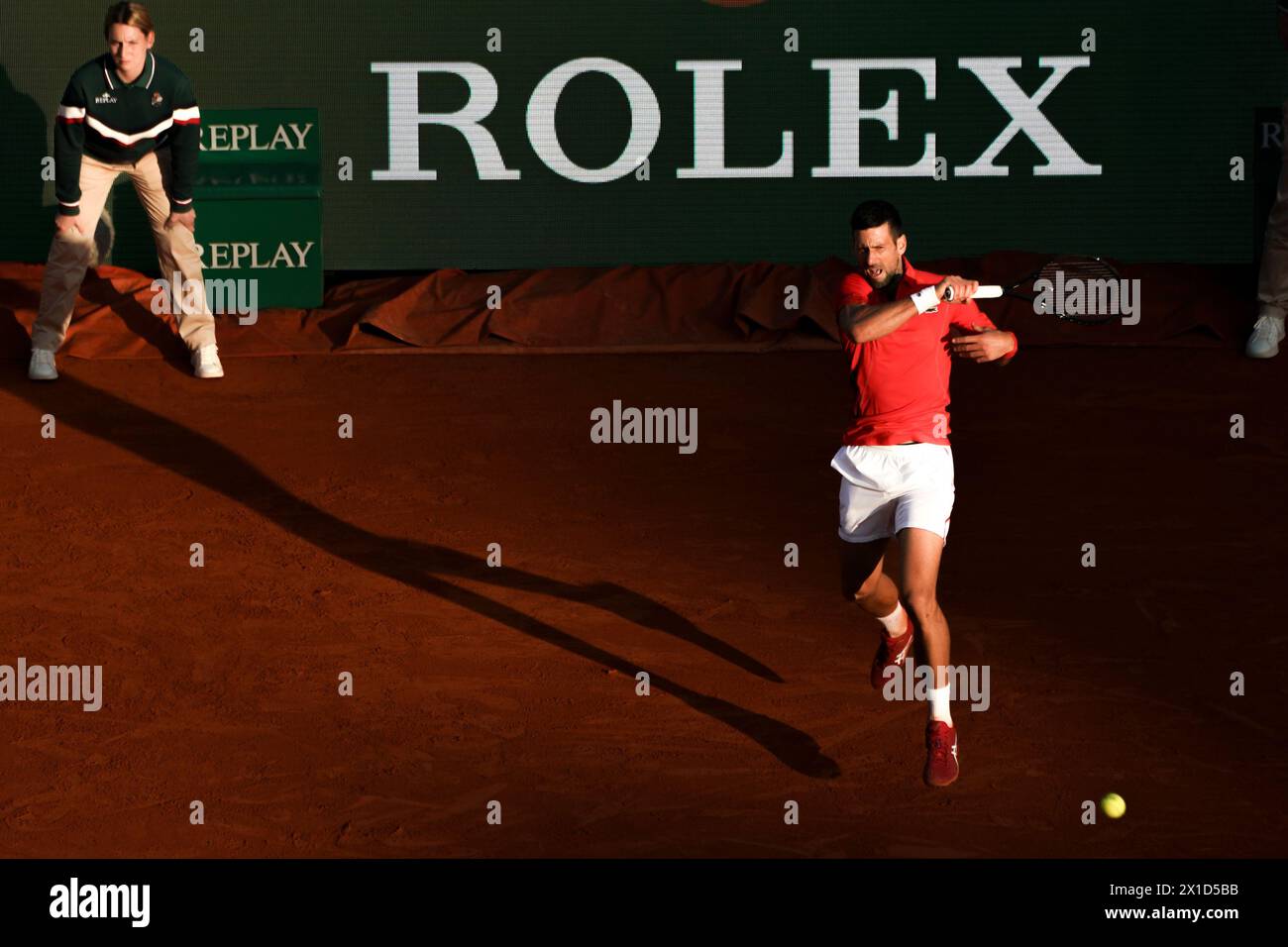MONTE-CARLO, MONACO - 13 APRILE: Novak Djokovic di Serbie al Rolex Monte-Carlo Masters al Monte-Carlo Country Club il 13 aprile 2024 a Monte-Carlo, Monaco. Foto Stock