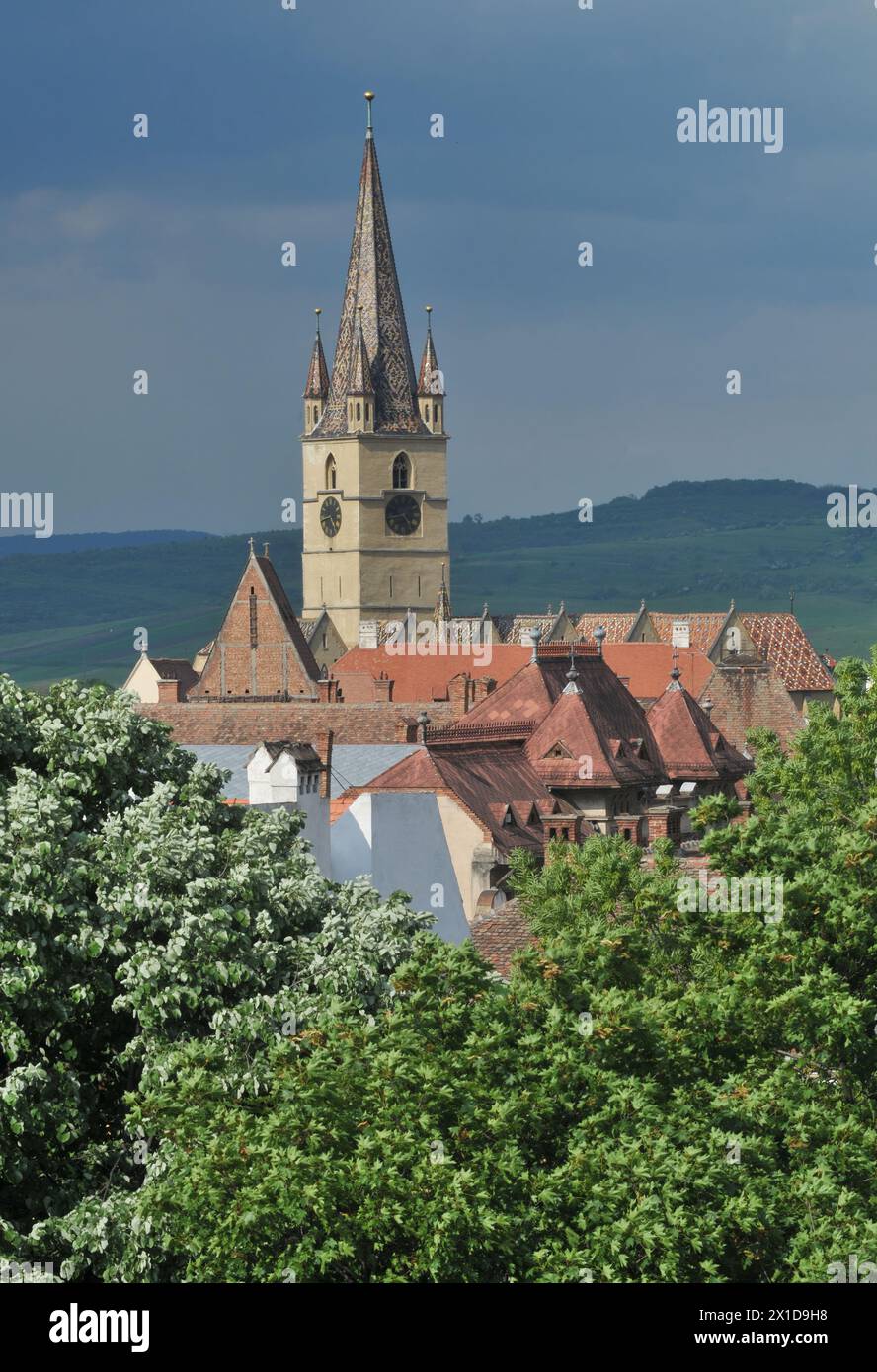 Cattedrale evangelica luterana di Sibiu, Romania Foto Stock