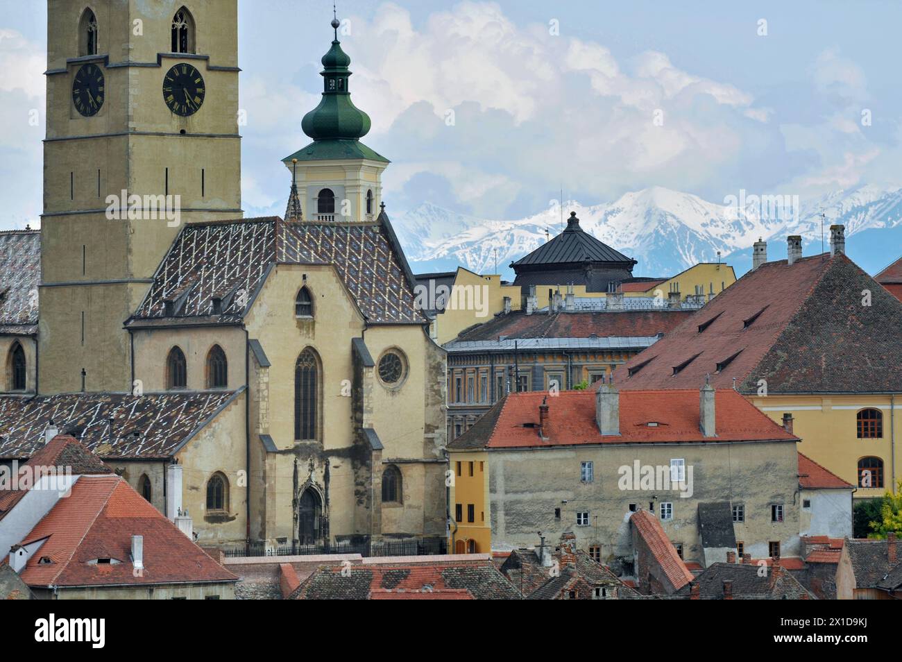 Cattedrale evangelica luterana di Sibiu, Romania Foto Stock