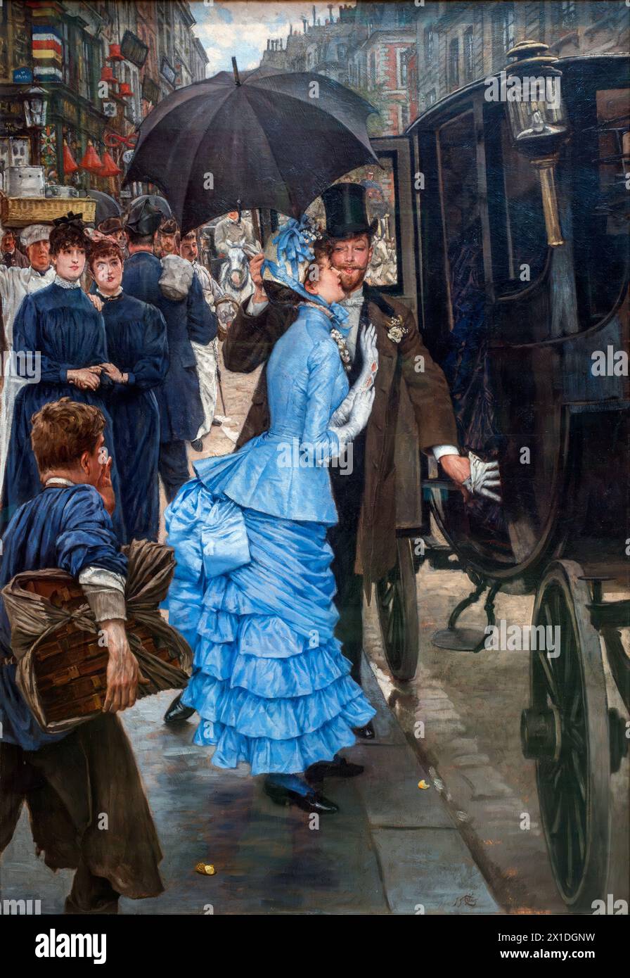 James Tissot. Dipinto intitolato 'la damigella d'onore' dell'artista francese, Jacques Joseph Tissot (1836 -1902), olio su tela, c.1883-5 Foto Stock