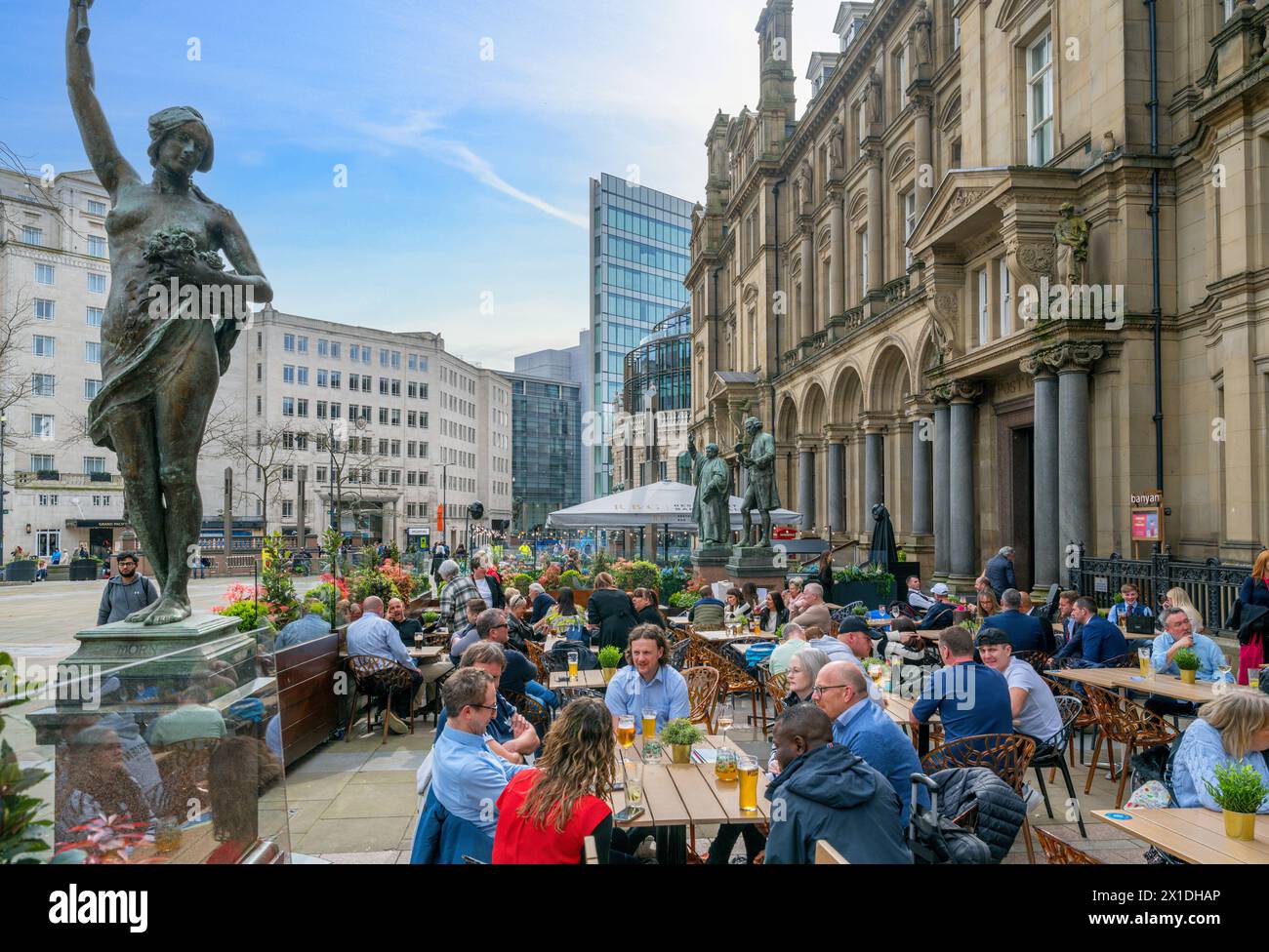 Banyan Bar and Kitchen, City Square, Leeds, West Yorkshire, Inghilterra, REGNO UNITO Foto Stock