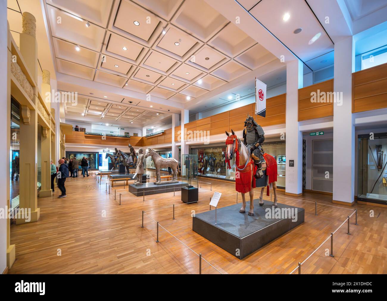 Mostra di armature asiatiche al Royal Armouries Museum, Leeds, West Yorkshire, Regno Unito Foto Stock